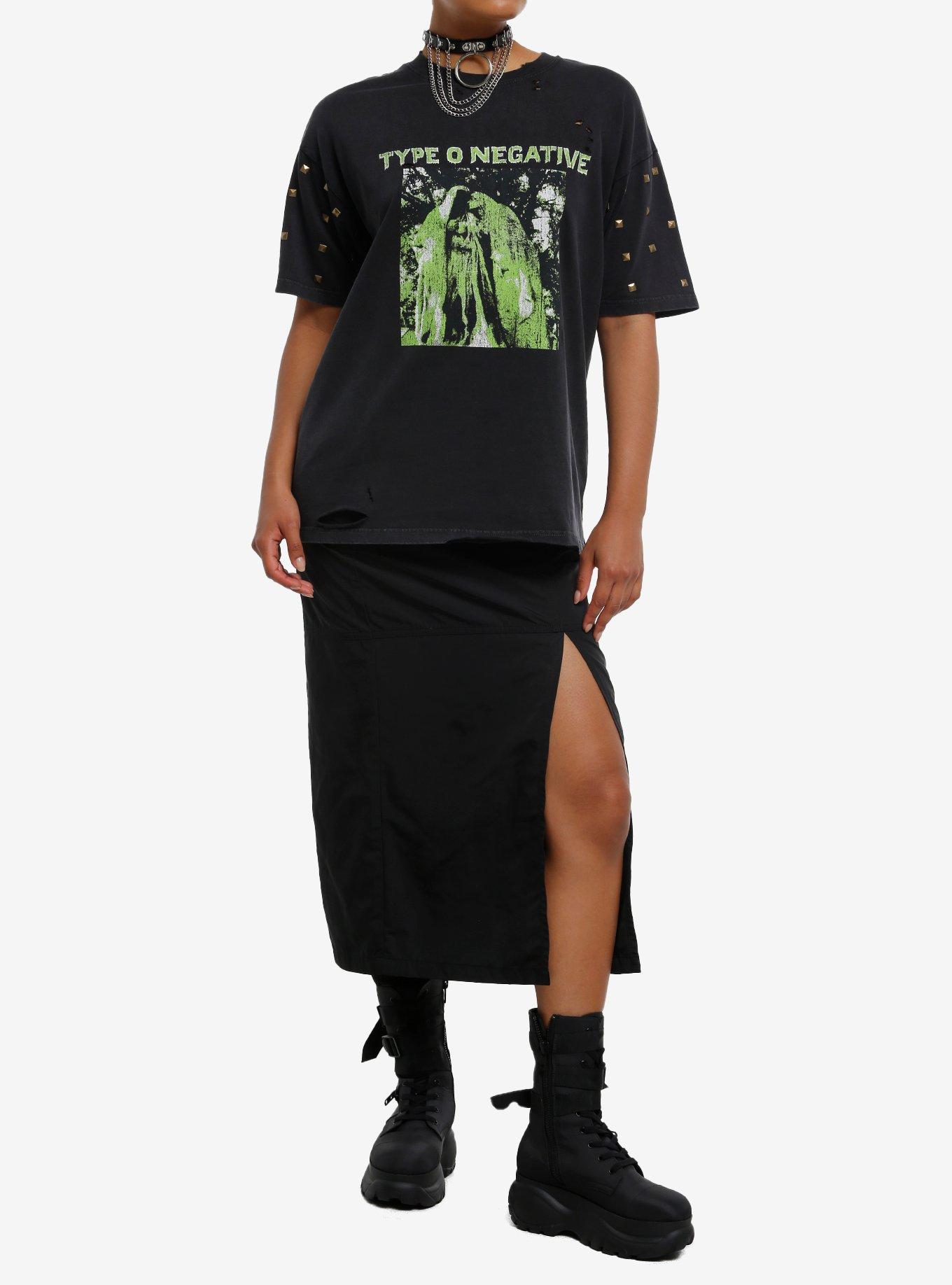 Type O Negative Studded Distressed T-Shirt, MULTI, alternate