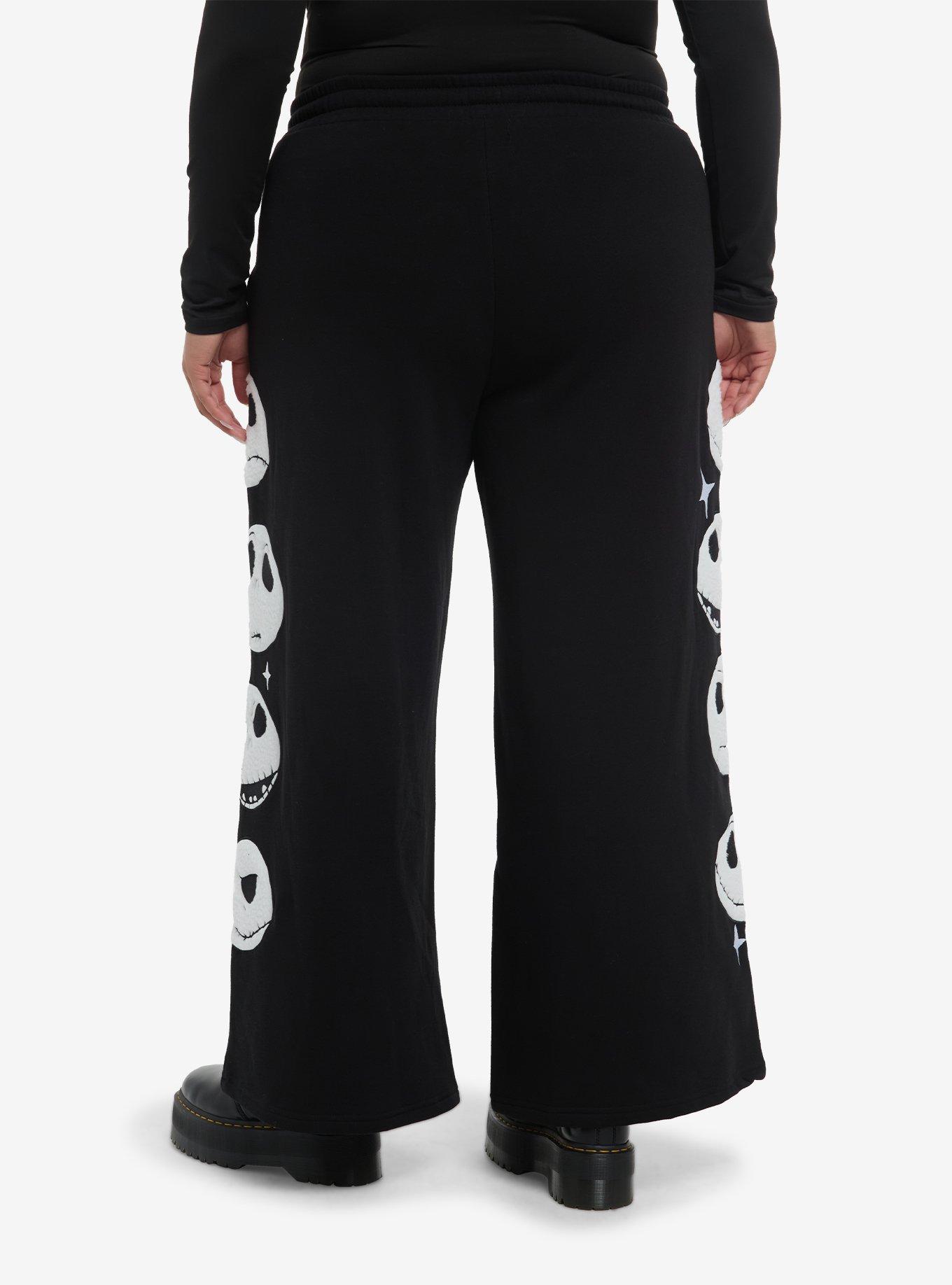 Her Universe The Nightmare Before Christmas Jack Faces Wide Leg Girls Lounge Pants Plus Size, , hi-res