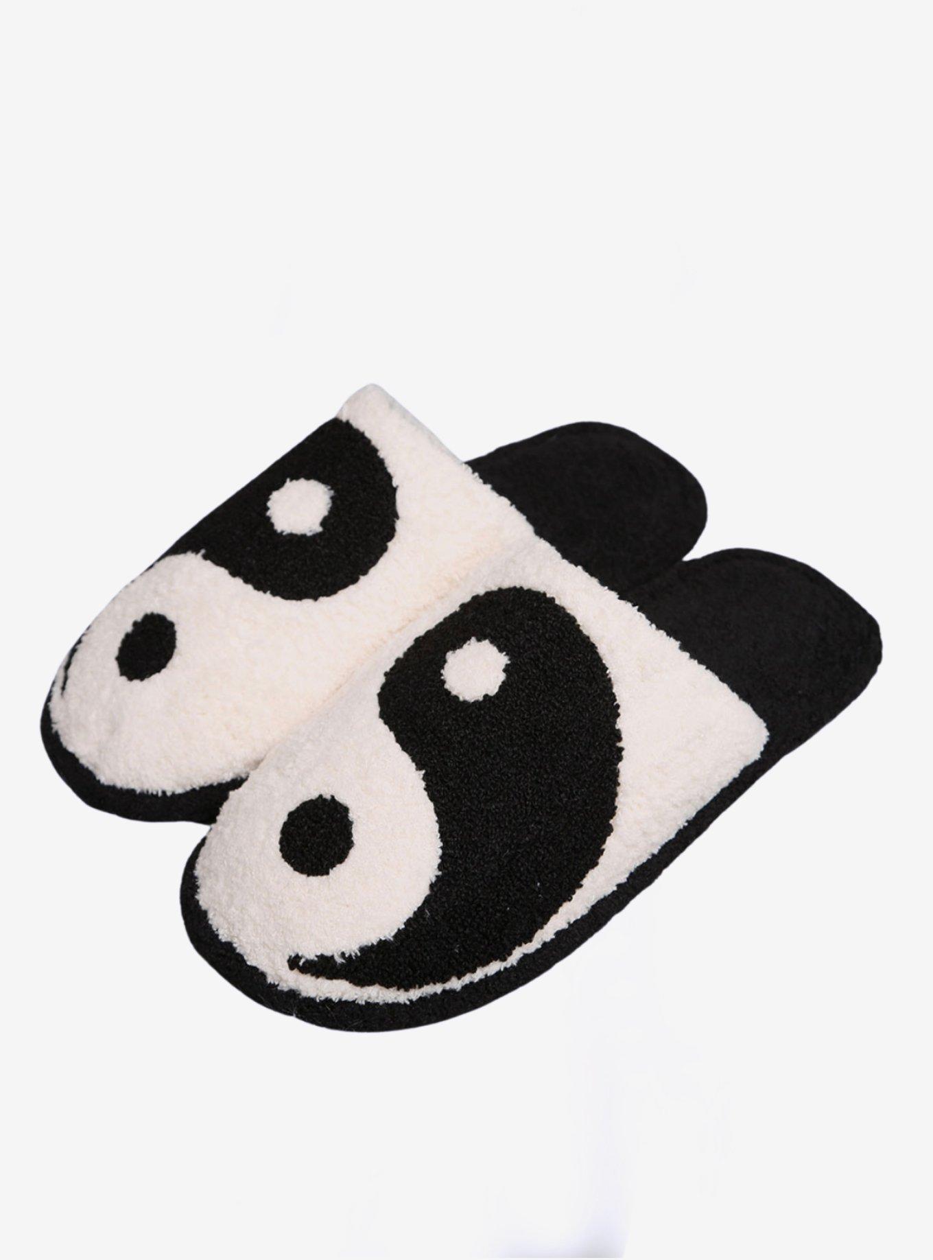 Yin Yang Soft Fuzzy Slippers, , hi-res