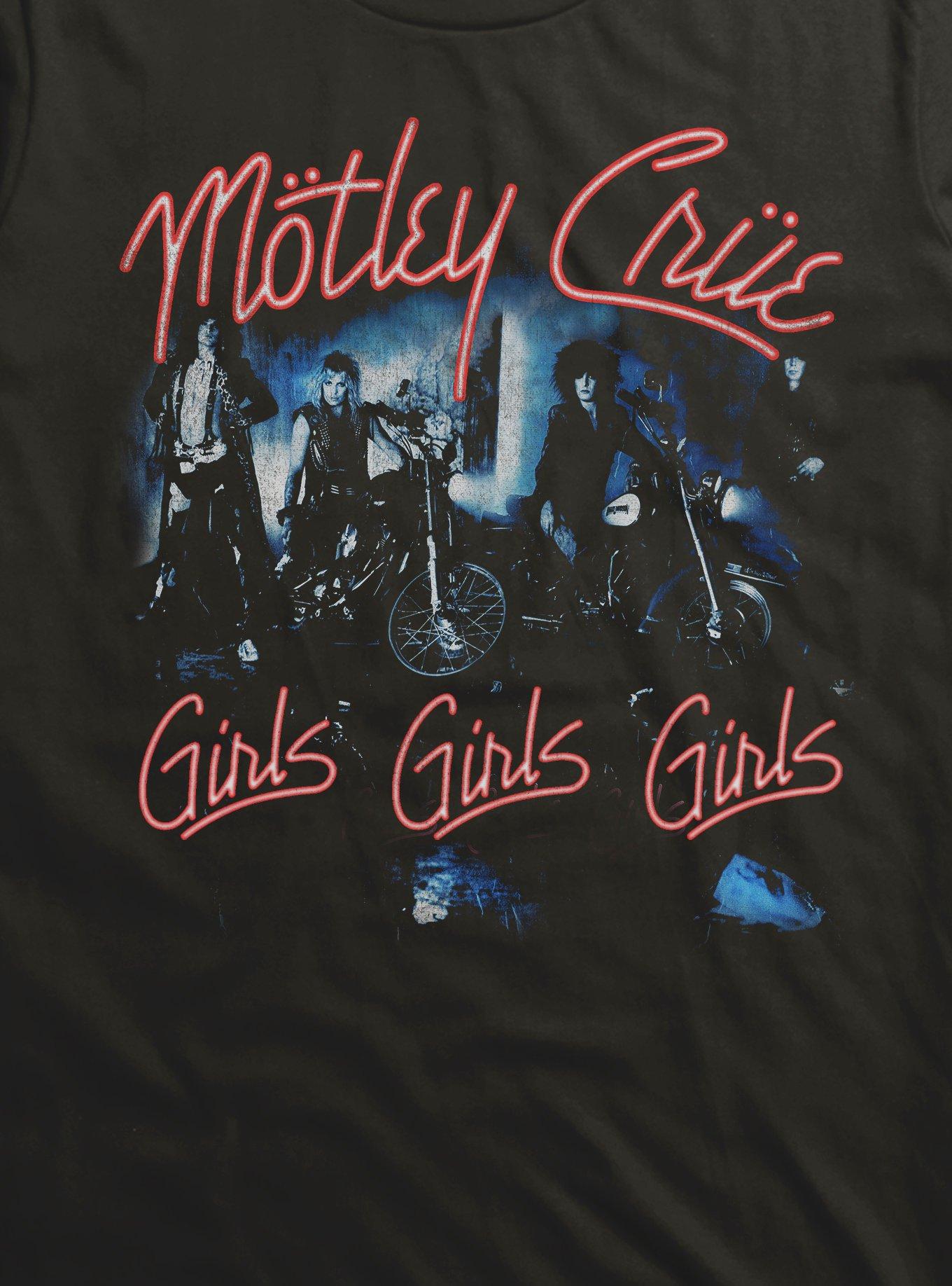 Motley Crue Girls Girls Girls Album Tracklist T-Shirt, BLACK, alternate