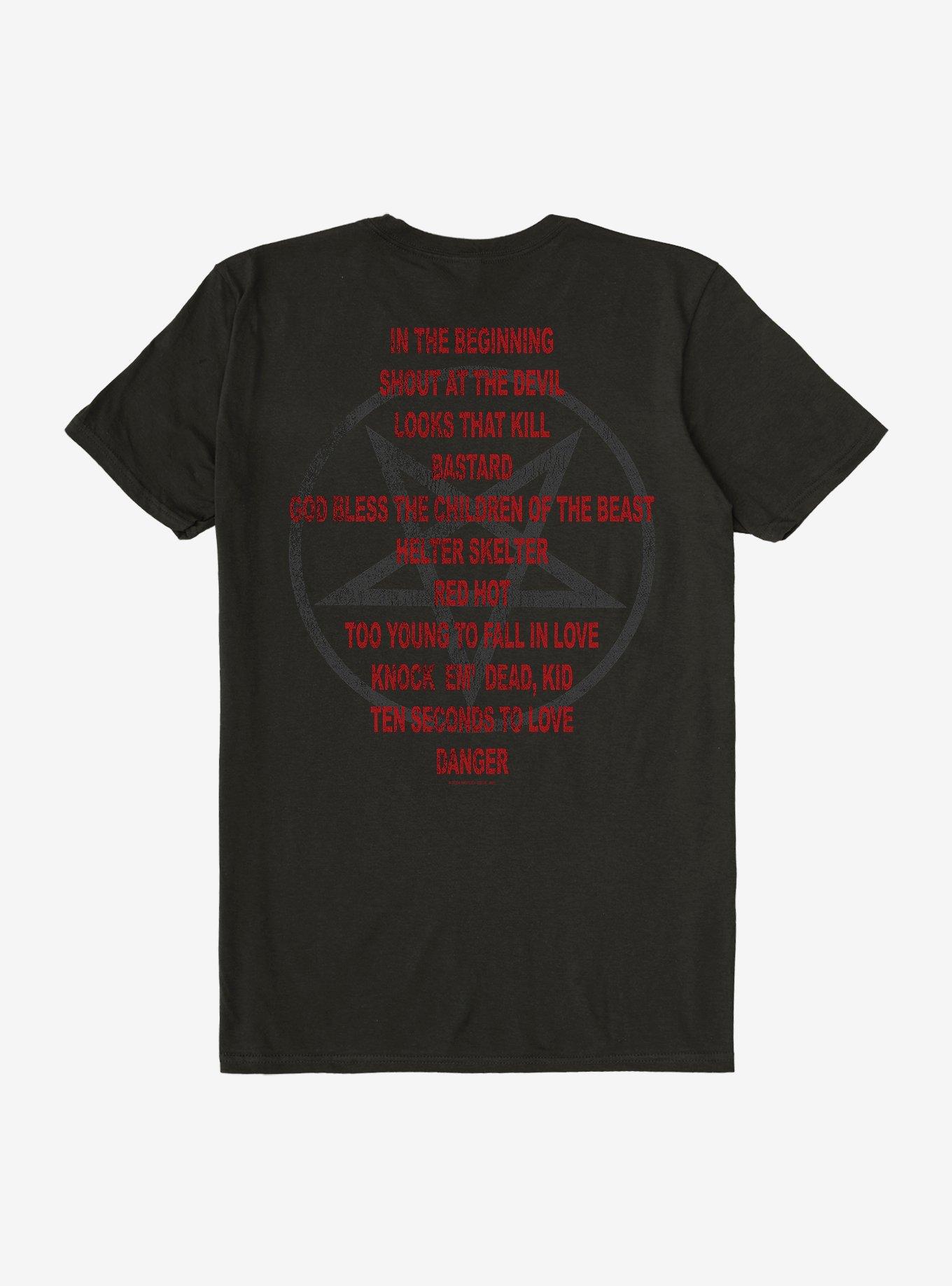 Motley Crue Shout At The Devil Album Tracklist T-Shirt, , hi-res