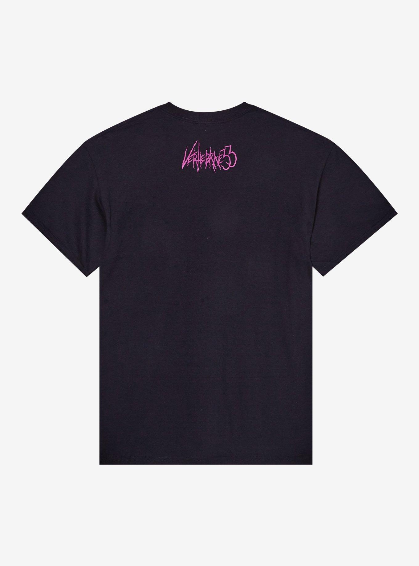 Pink & Grey Dripping Skull T-Shirt By Vertebrae33, , hi-res