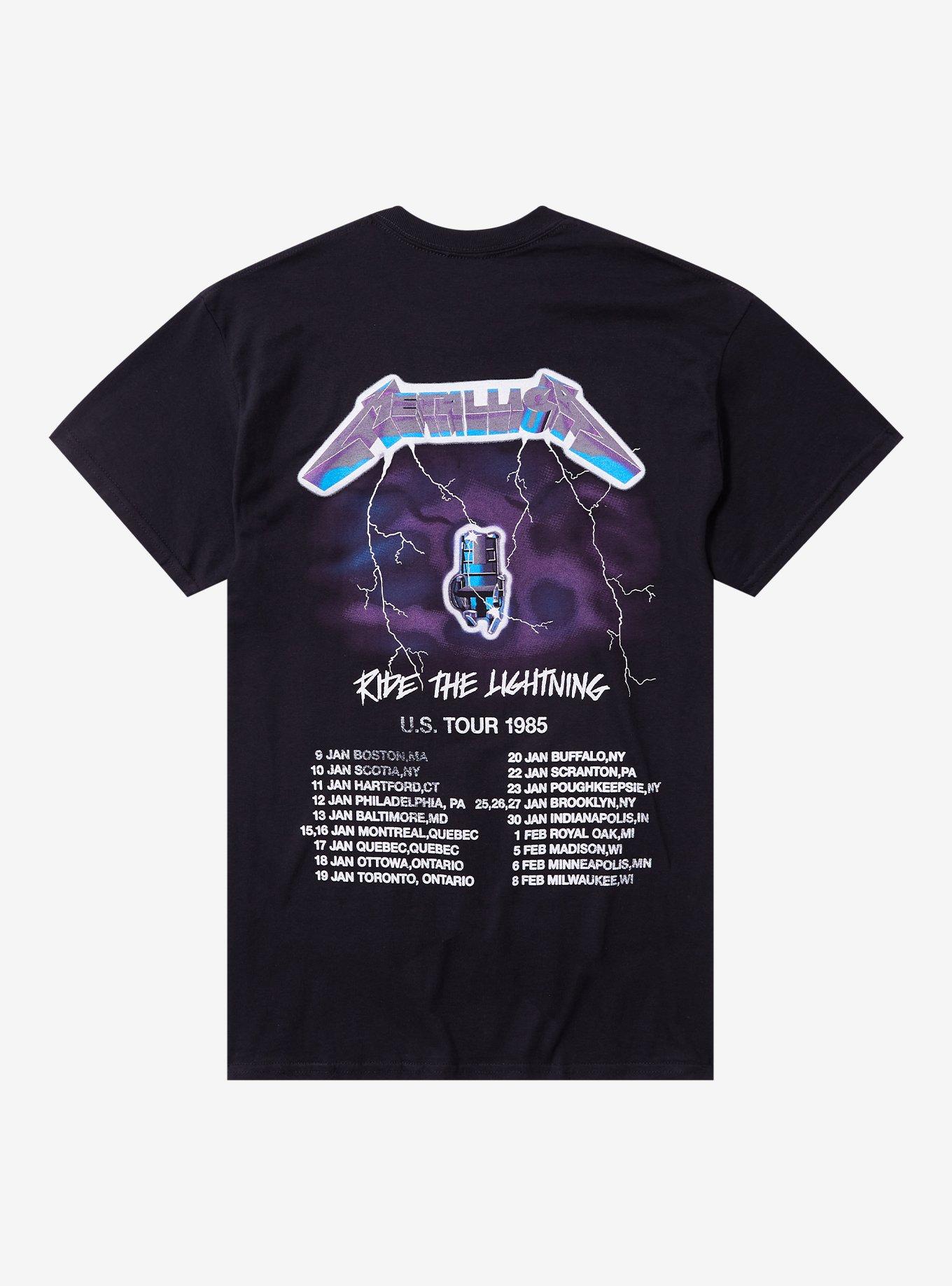 Metallica Ride The Lightning Tour Dates T-Shirt, , hi-res