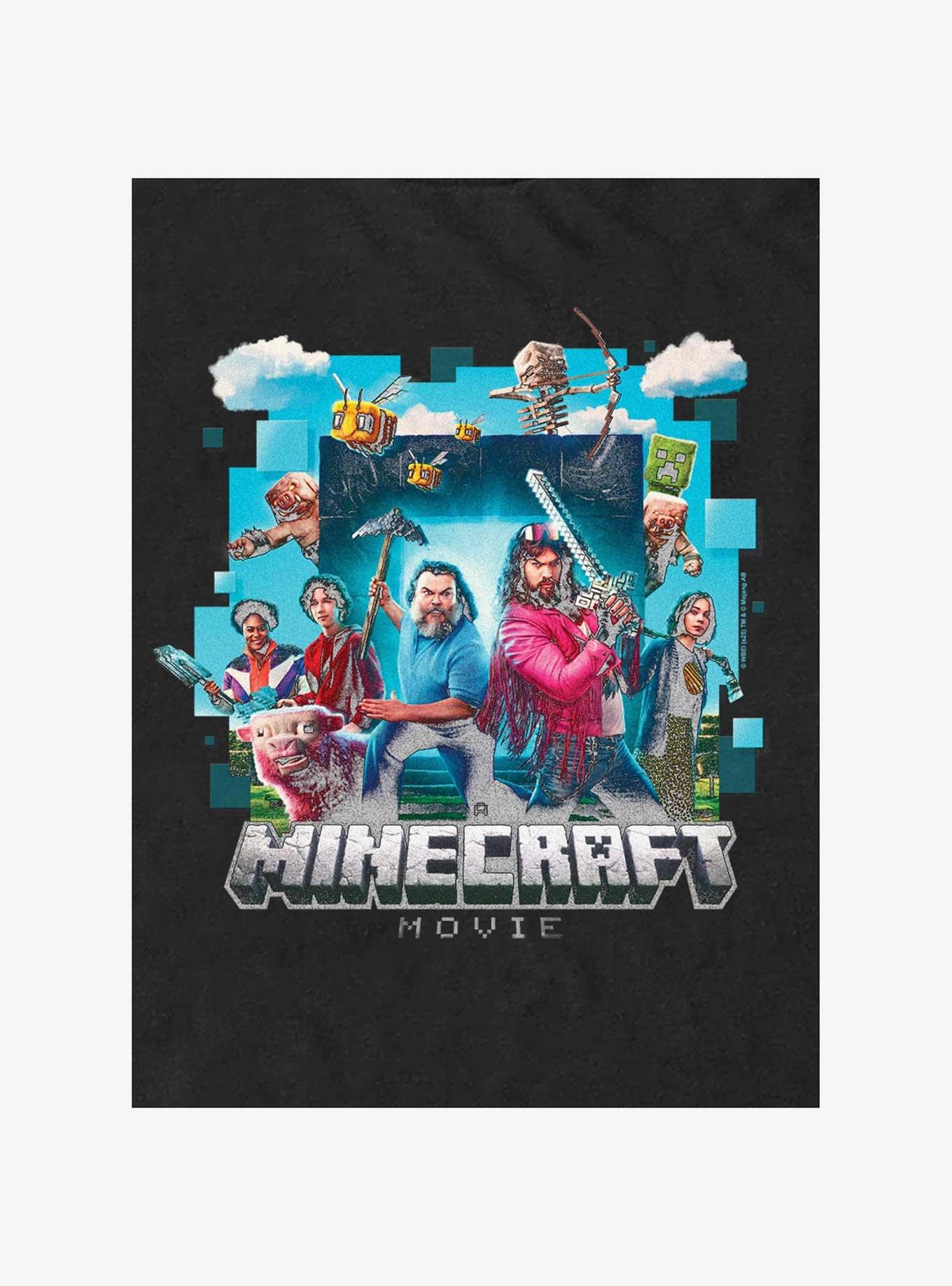 A Minecraft Movie Adventure Gang Girls T-Shirt, BLACK, alternate