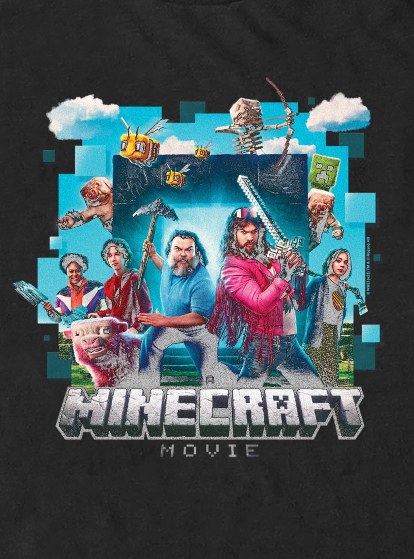 A Minecraft Movie Adventure Gang T-Shirt, BLACK, alternate