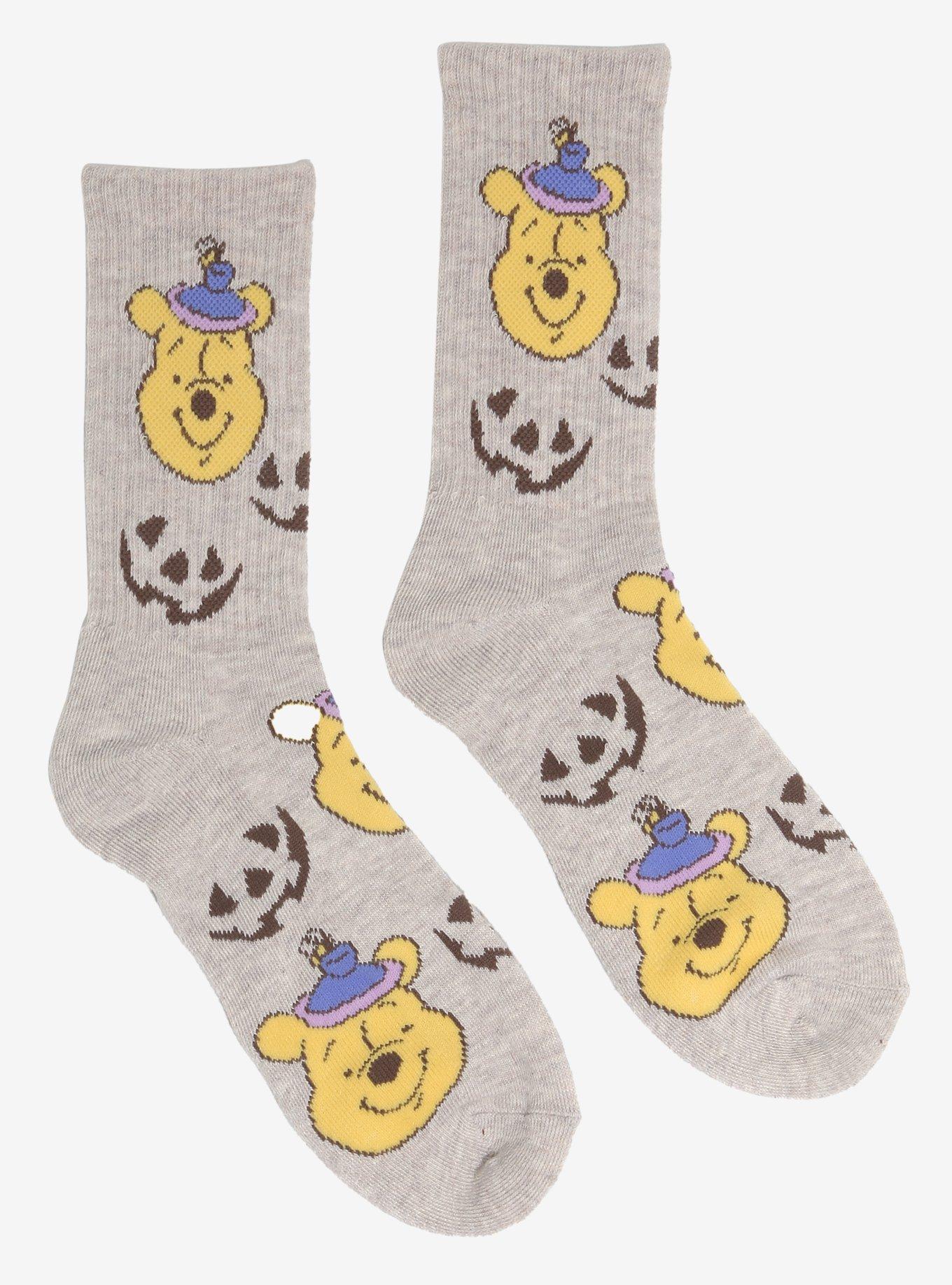 Disney Winnie the Pooh Halloween Allover Print Crew Socks &mdash; BoxLunch Exclusive, , alternate