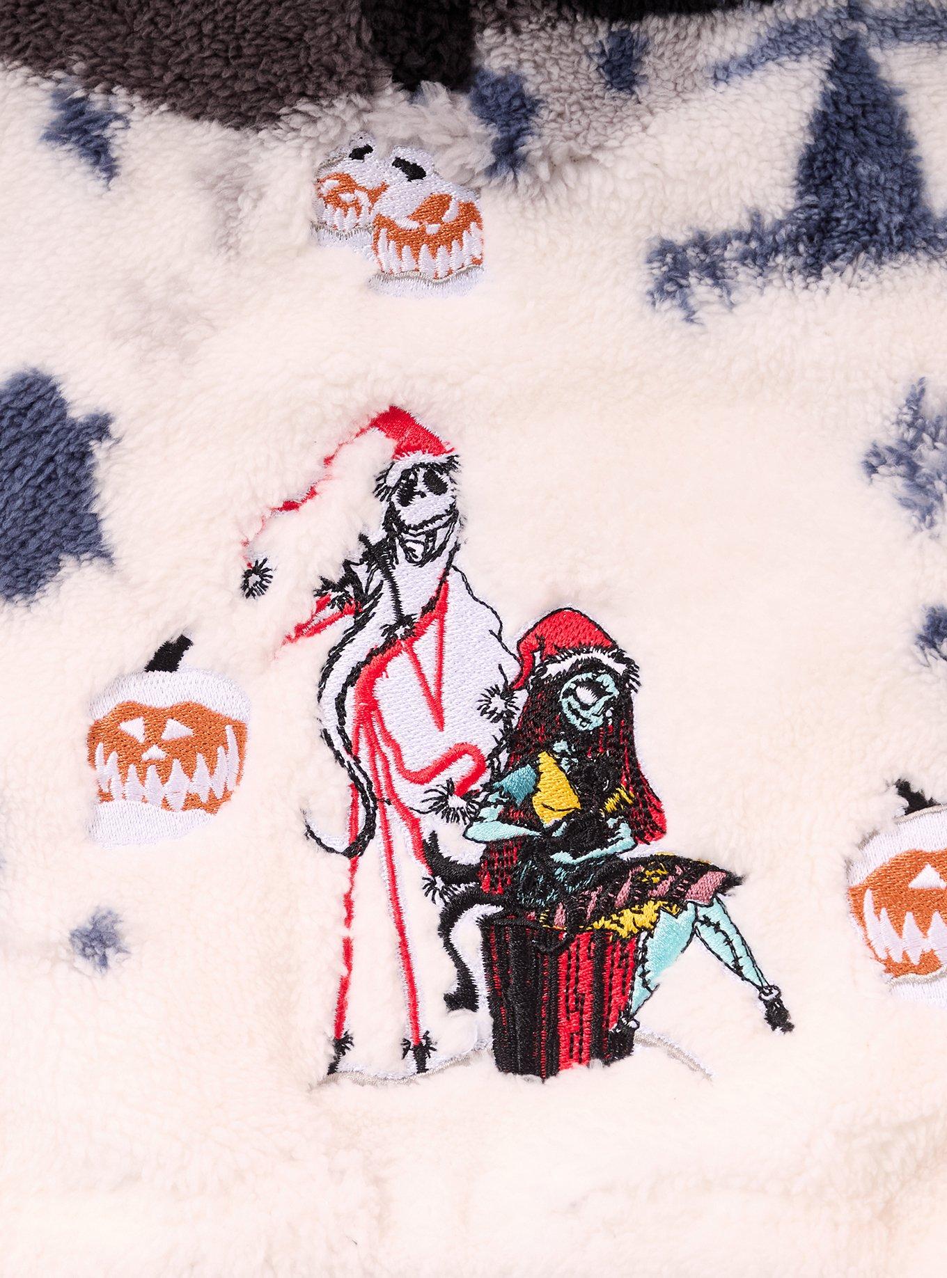 Disney The Nightmare Before Christmas Snowy Scene Toddler Sherpa Quarter Zip Jacket - BoxLunch Exclusive