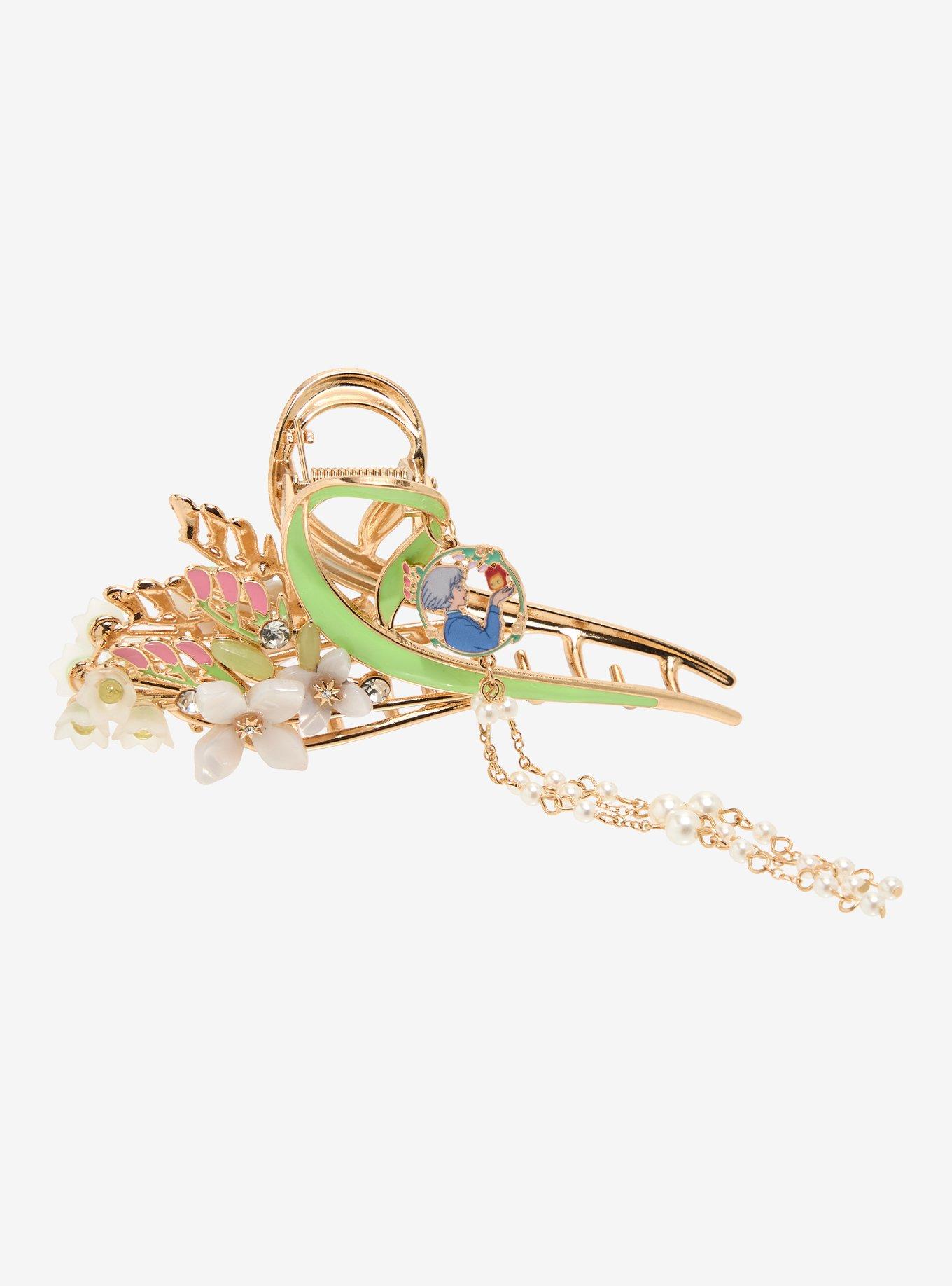 Studio Ghibli® Howl's Moving Castle Sophie Floral Claw Clip with Charm, , hi-res