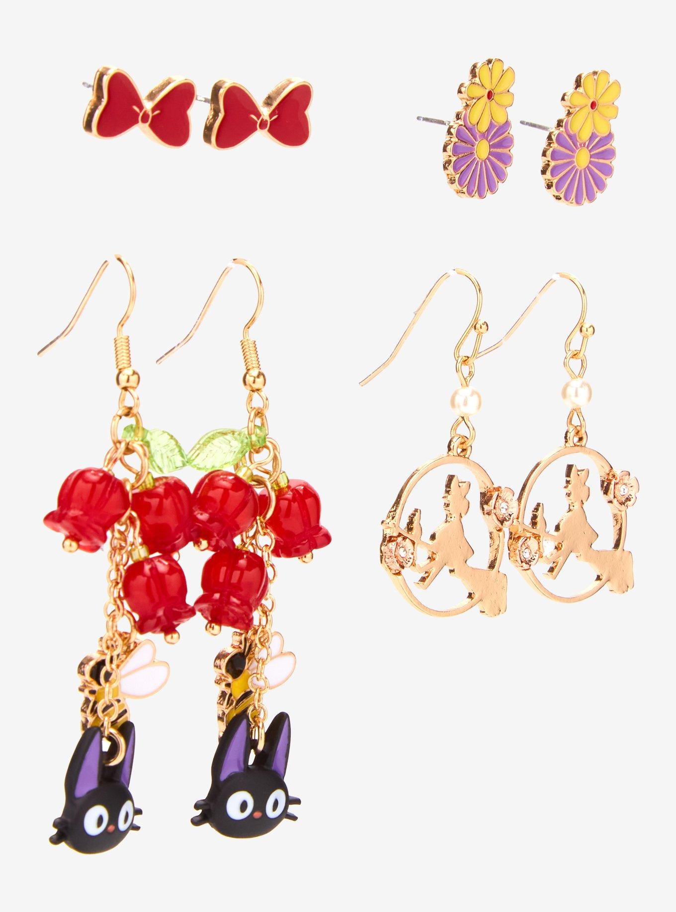 Studio Ghibli® Kiki's Delivery Service Floral Earring Set, , alternate