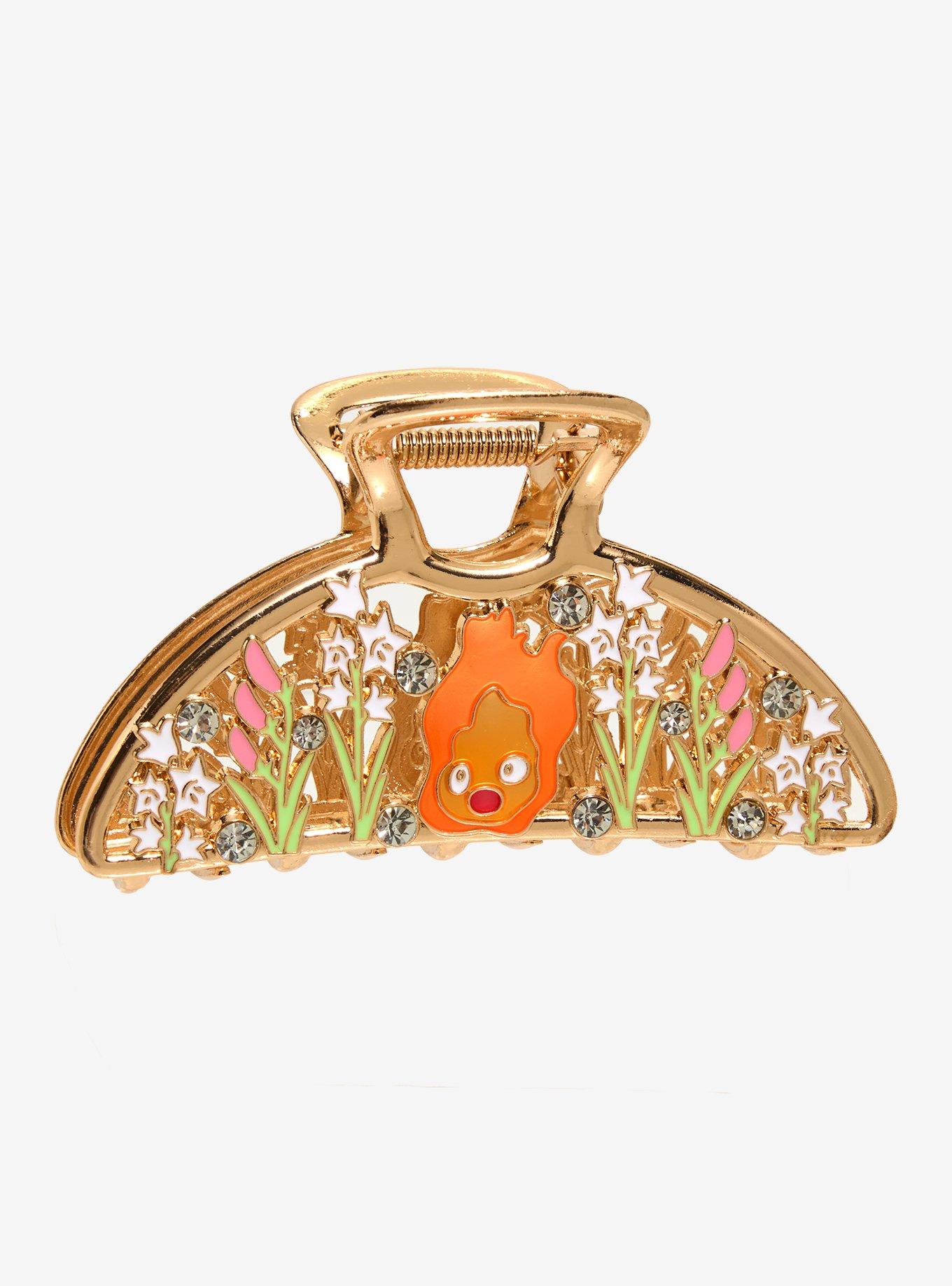 Studio Ghibli® Howl's Moving Castle Calcifer Floral Metal Claw Clip, , hi-res