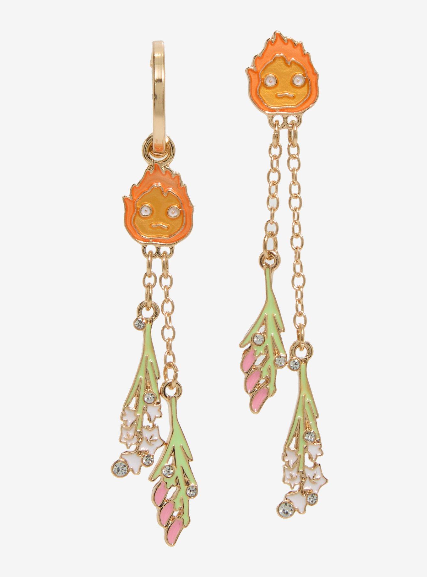 Studio Ghibli® Howl's Moving Castle Calcifer Mix and Match Earrings - BoxLunch Exclusive, , hi-res
