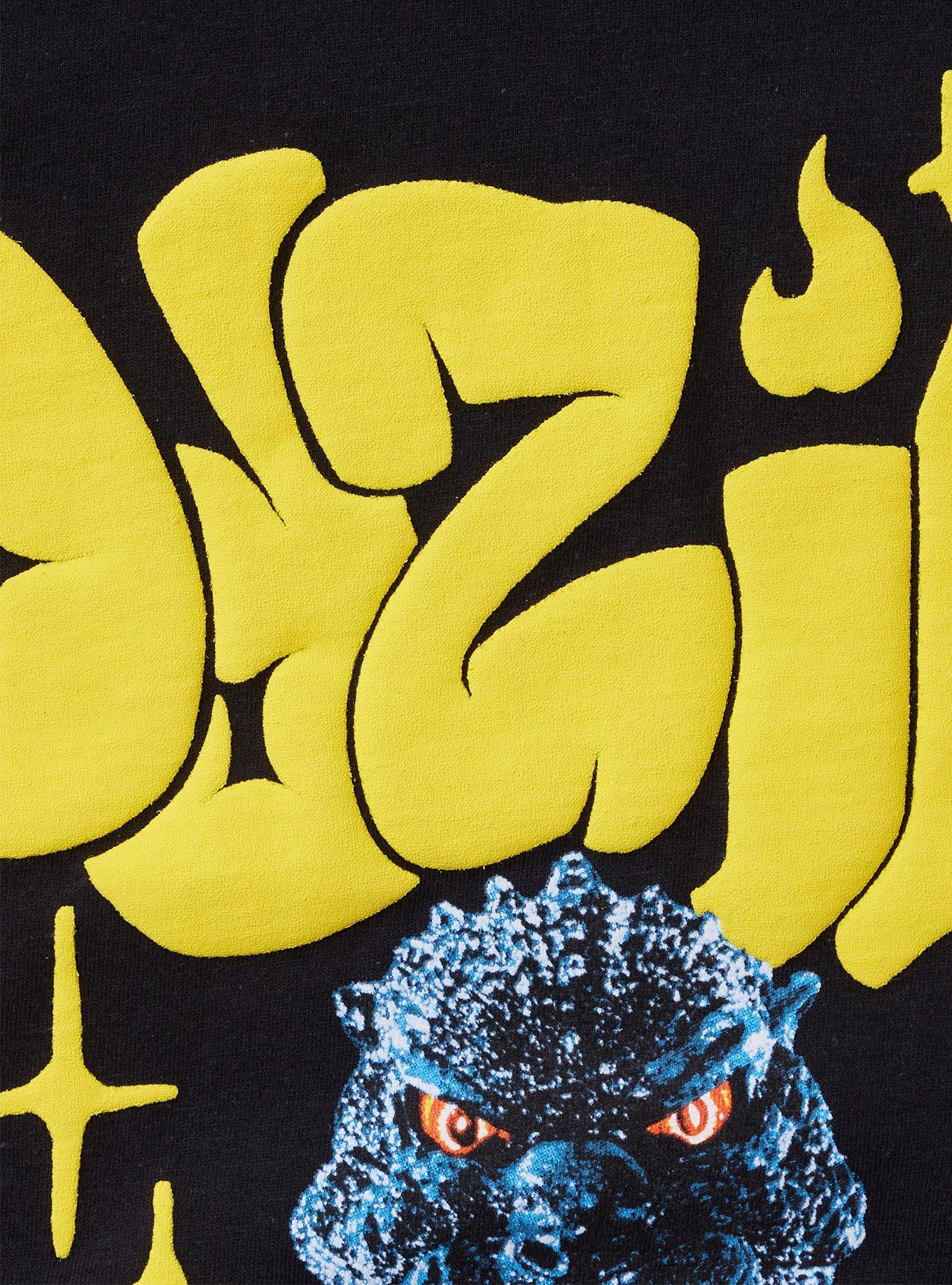 Godzilla Flames Puff Print T-Shirt, , hi-res