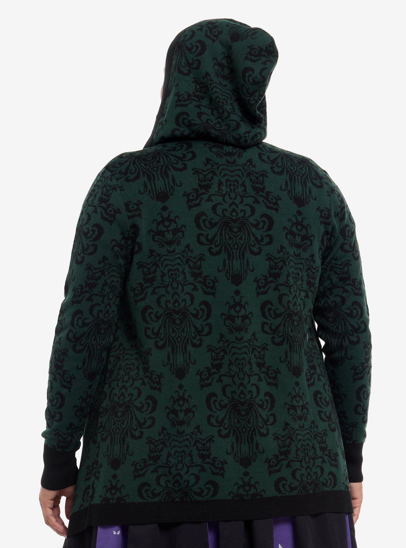 Her Universe Disney The Haunted Mansion Wallpaper Hooded Cardigan Plus Size Her Universe Exclusive, MULTI, alternate
