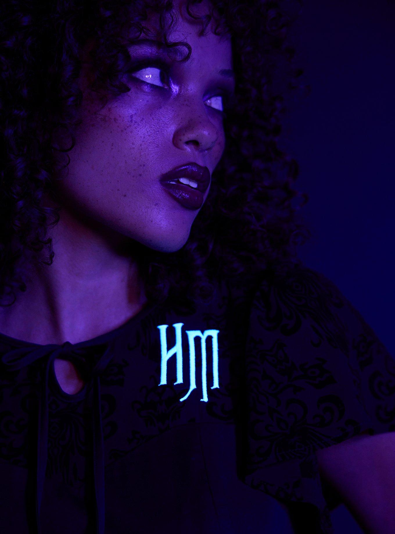 Her Universe Disney The Haunted Mansion Eyes Glow-In-The-Dark Retro Dress Her Universe Exclusive, BLACK  PURPLE, alternate