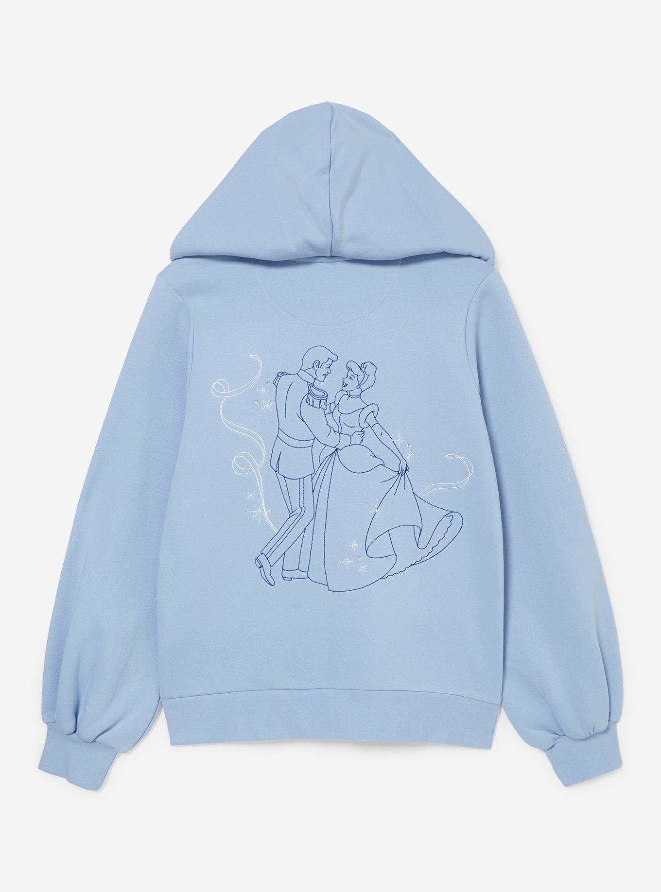 Disney Cinderella Rhinestone Title Women's Zippered Hoodie - BoxLunch Exclusive, , hi-res