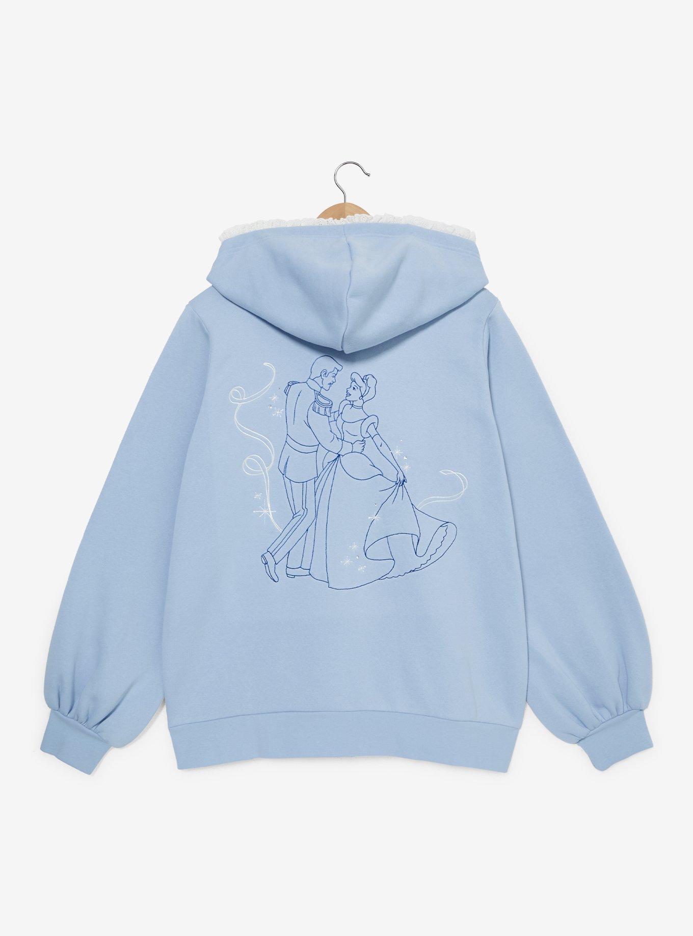 Disney Cinderella Rhinestone Title Women's Plus Size Zippered Hoodie - BoxLunch Exclusive, , hi-res