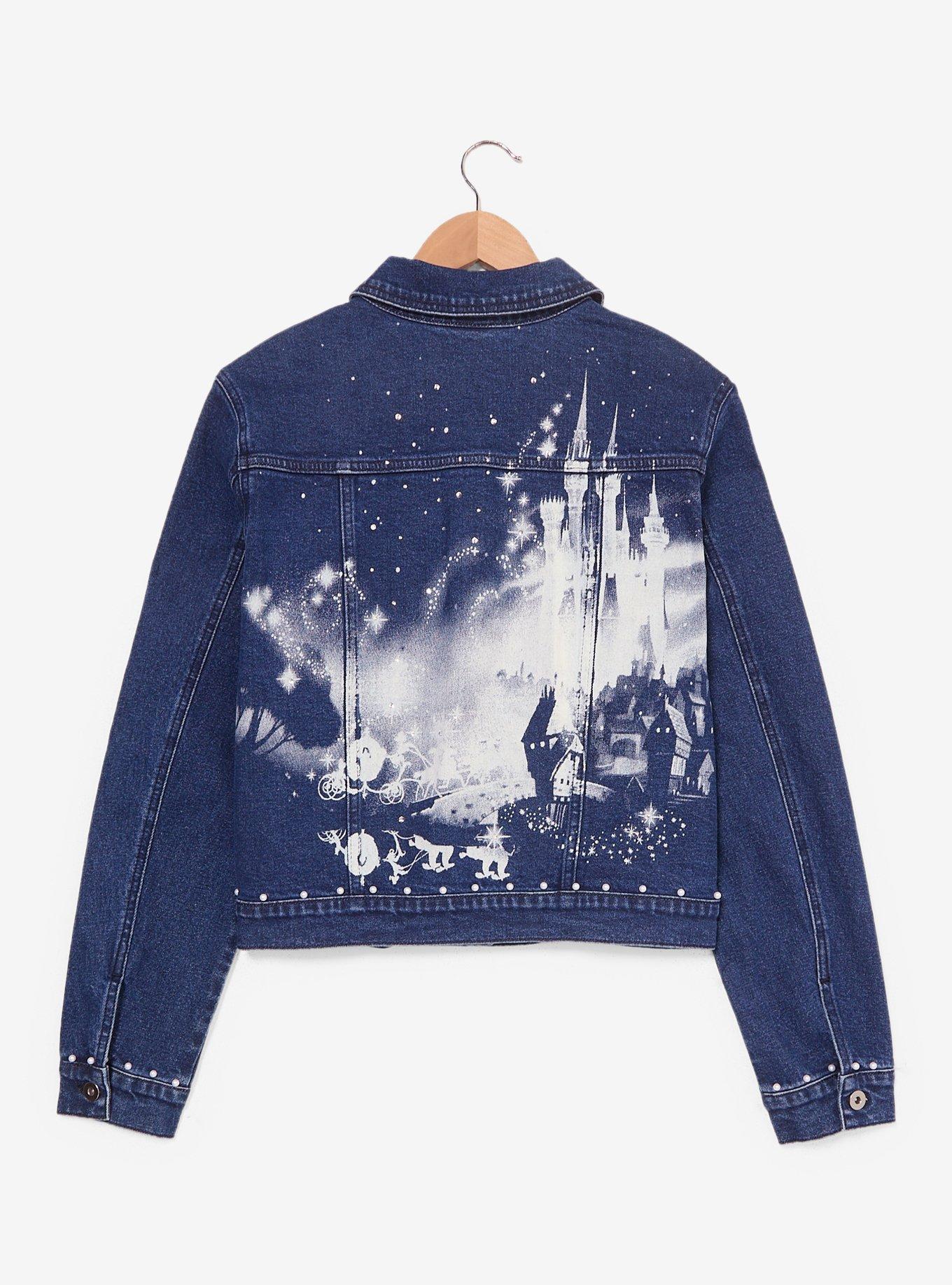 Disney Cinderella Airbrush Castle Women's Denim Jacket - BoxLunch Exclusive, , hi-res