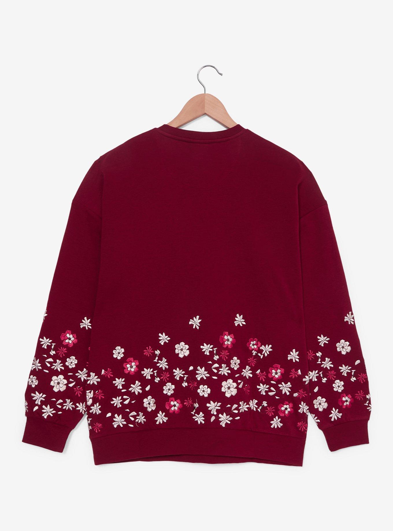 Peanuts Characters Floral Embroidered Crewneck - BoxLunch Exclusive, , hi-res