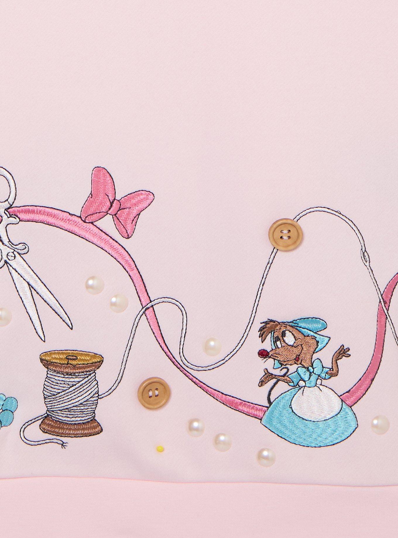Disney Cinderella Pink Women's Crewneck — BoxLunch Exclusive