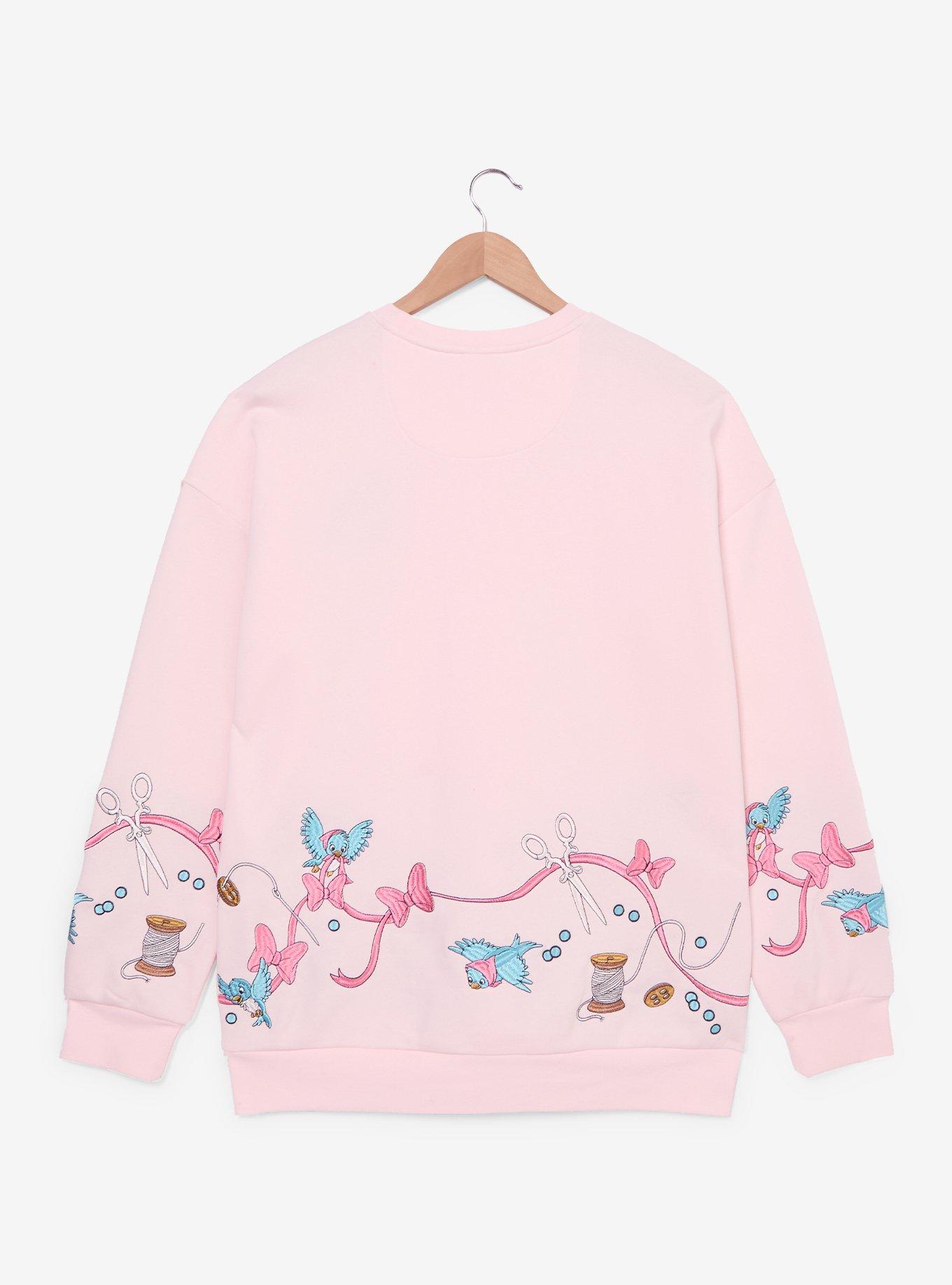 Disney Cinderella Pink Women's Crewneck — BoxLunch Exclusive, LIGHT PINK, alternate