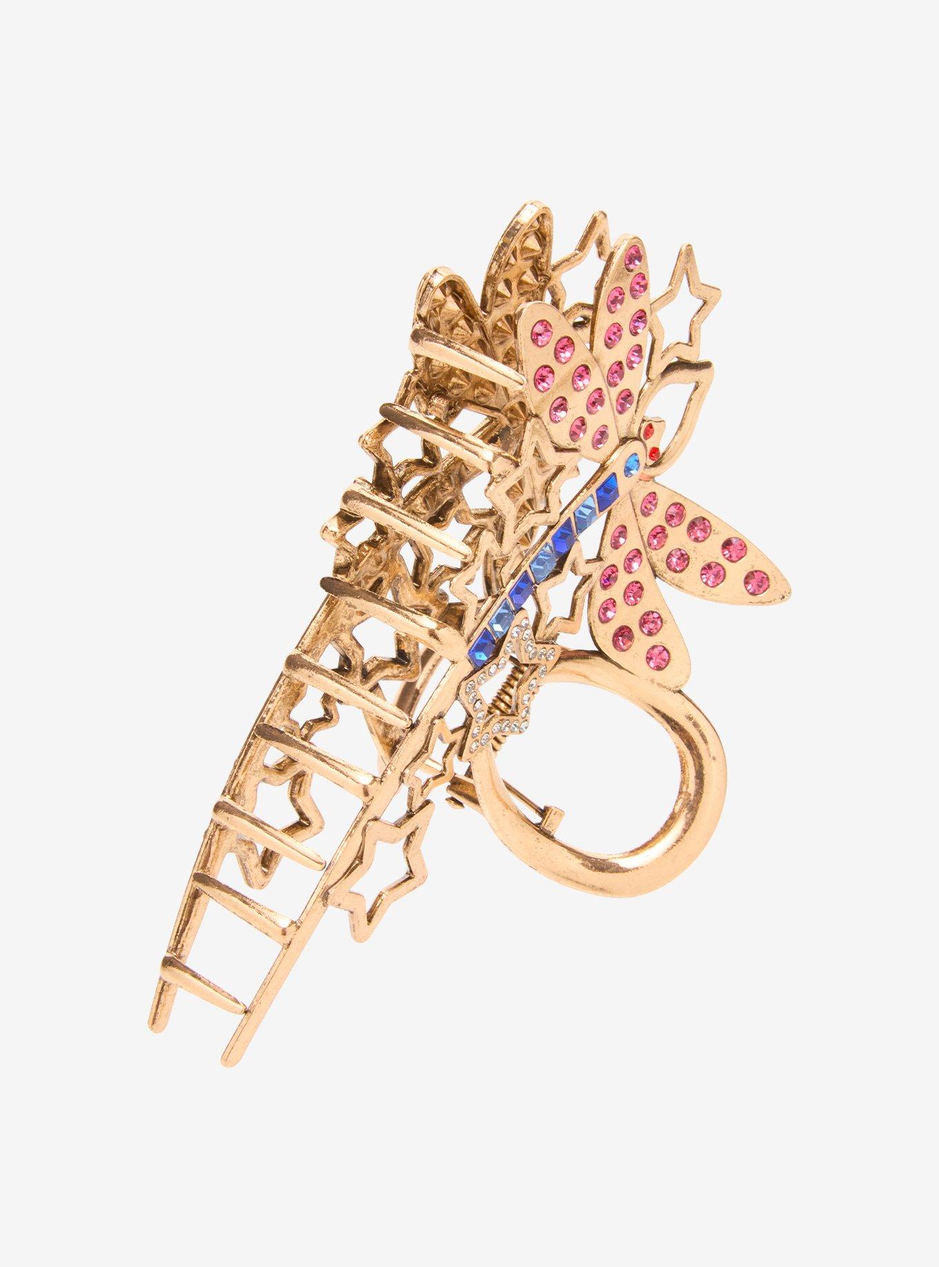 Coraline Dragonfly Rhinestone Claw Clip, , alternate