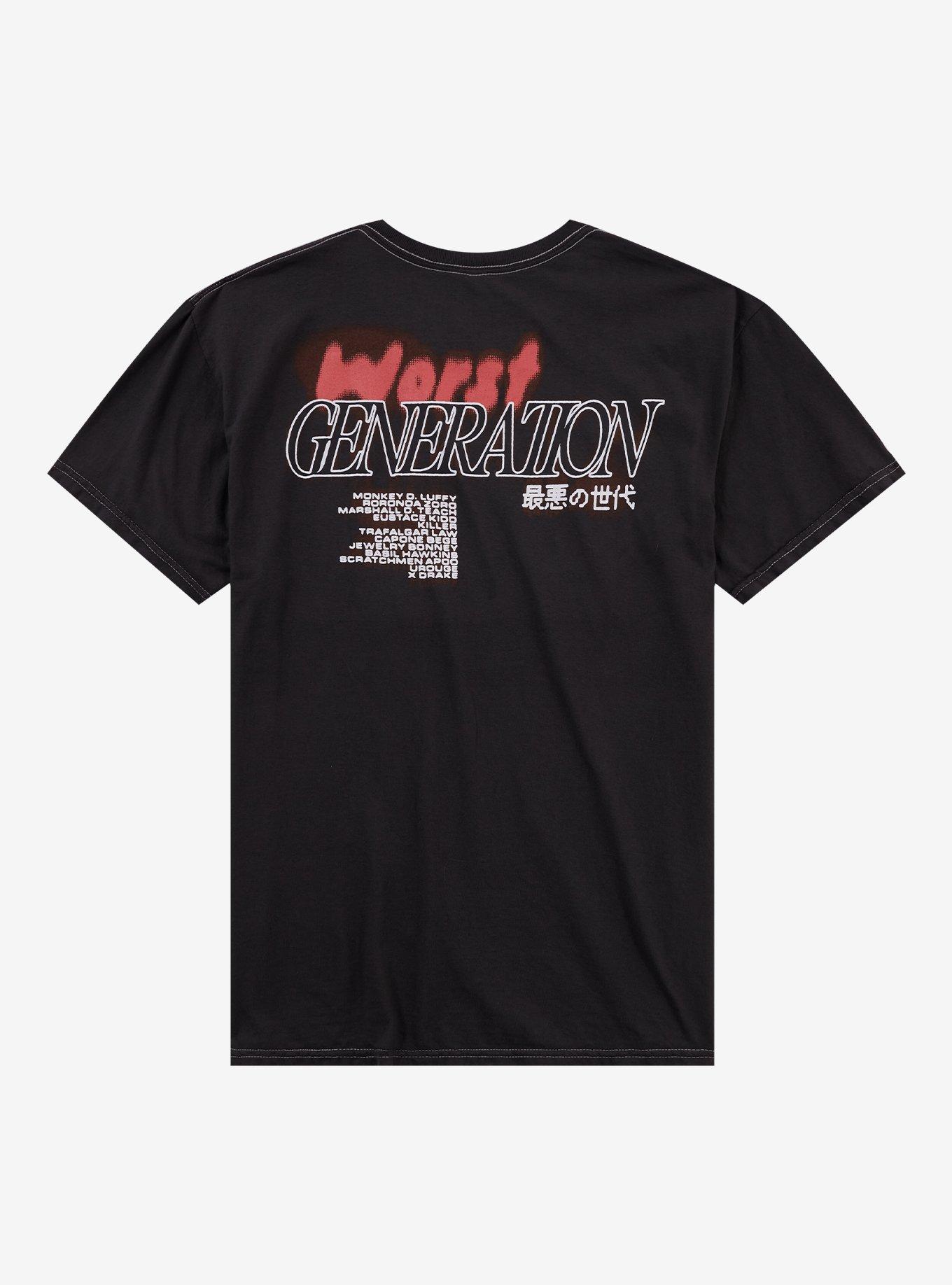 One Piece Worst Generation Panel Double-Sided T-Shirt, , hi-res