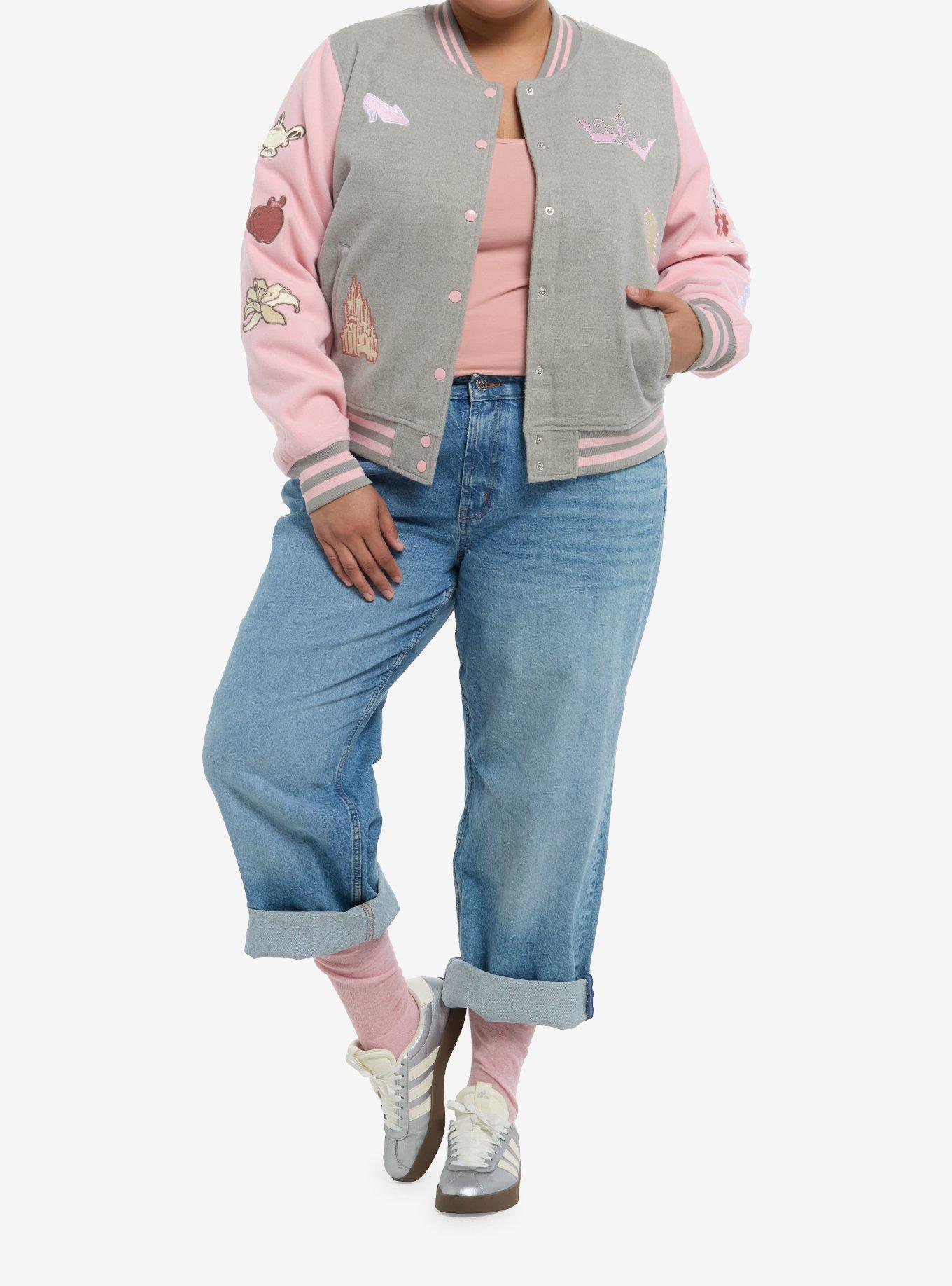 Her Universe Disney Princess Icon Varsity Jacket Plus Size Her Universe Exclusive, MULTI, alternate