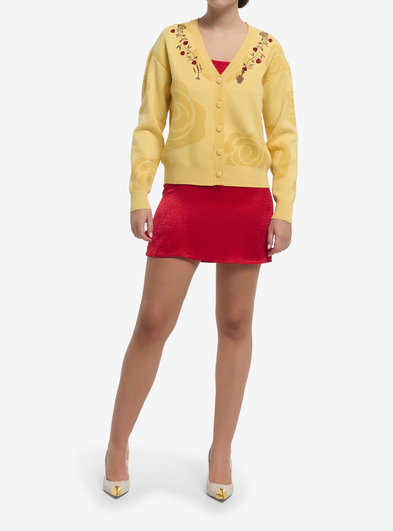 Her Universe Disney Beauty And The Beast Icon Rosette Cardigan Her Universe Exclusive, MULTI, alternate - view 3