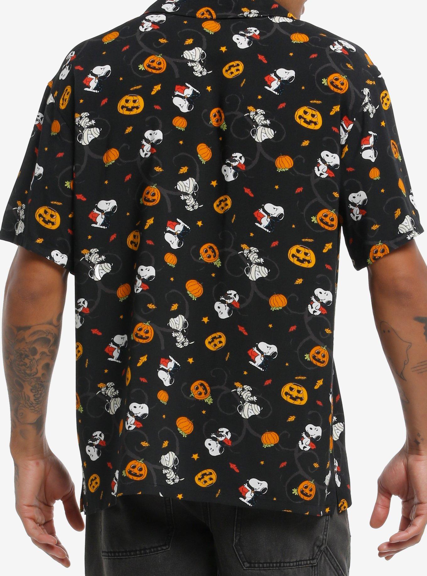 Peanuts Snoopy Halloween Woven Button-Up, MULTI, alternate