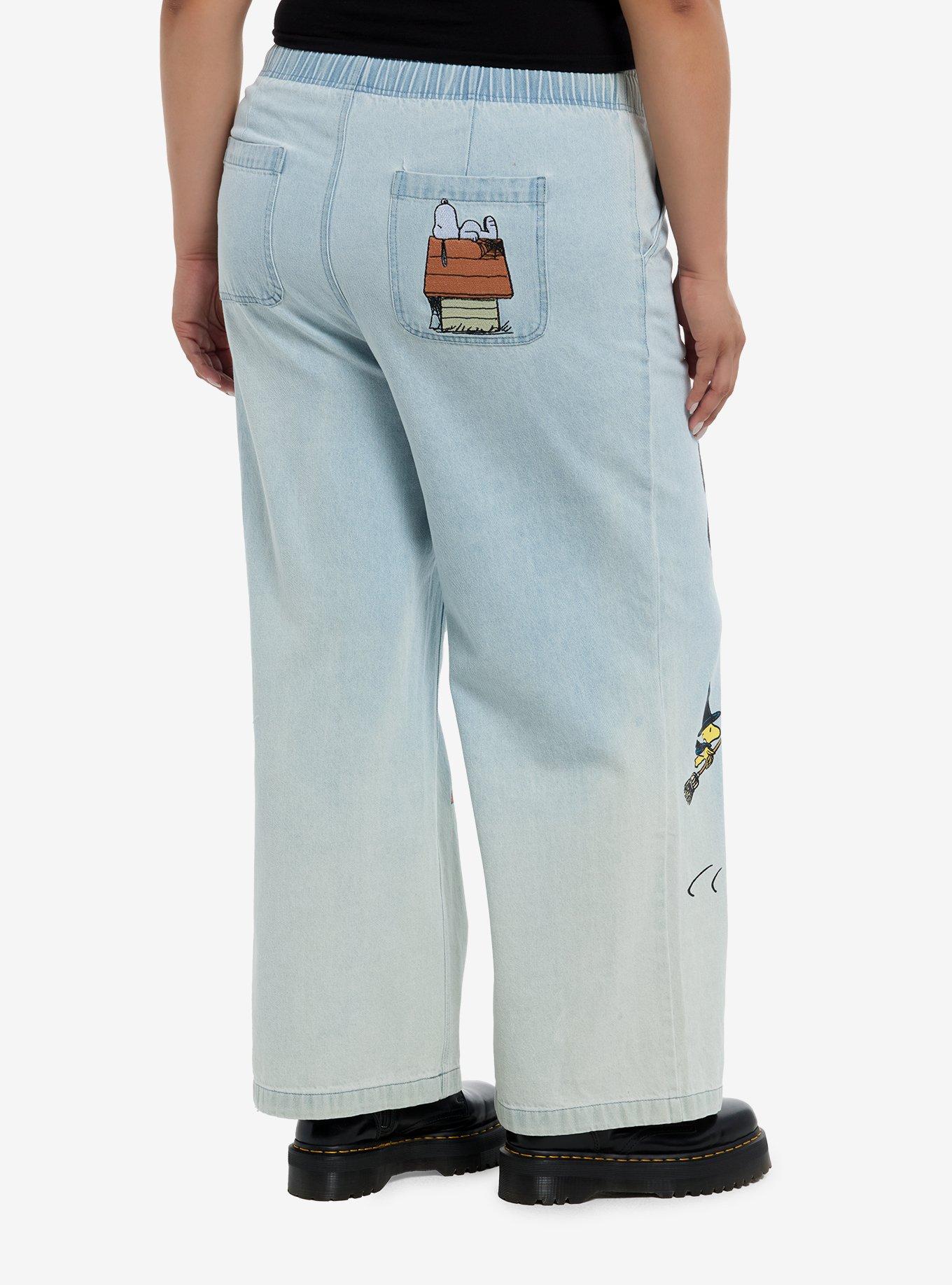 Peanuts Snoopy Halloween Denim Pants Plus Size, , hi-res