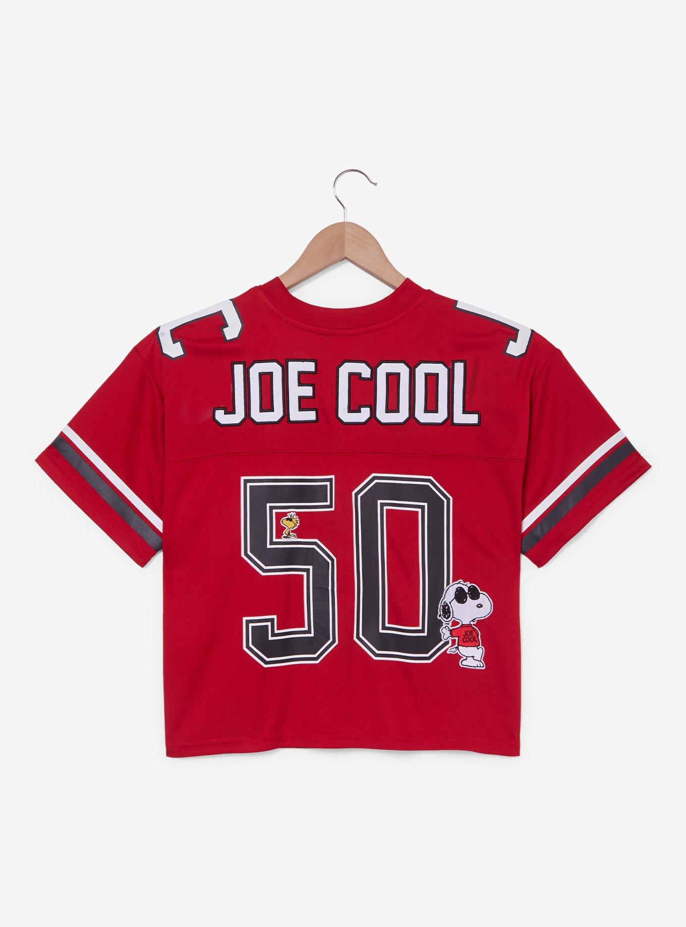 Peanuts Joe Cool Women's Cropped Football Jersey - BoxLunch Exclusive, , hi-res