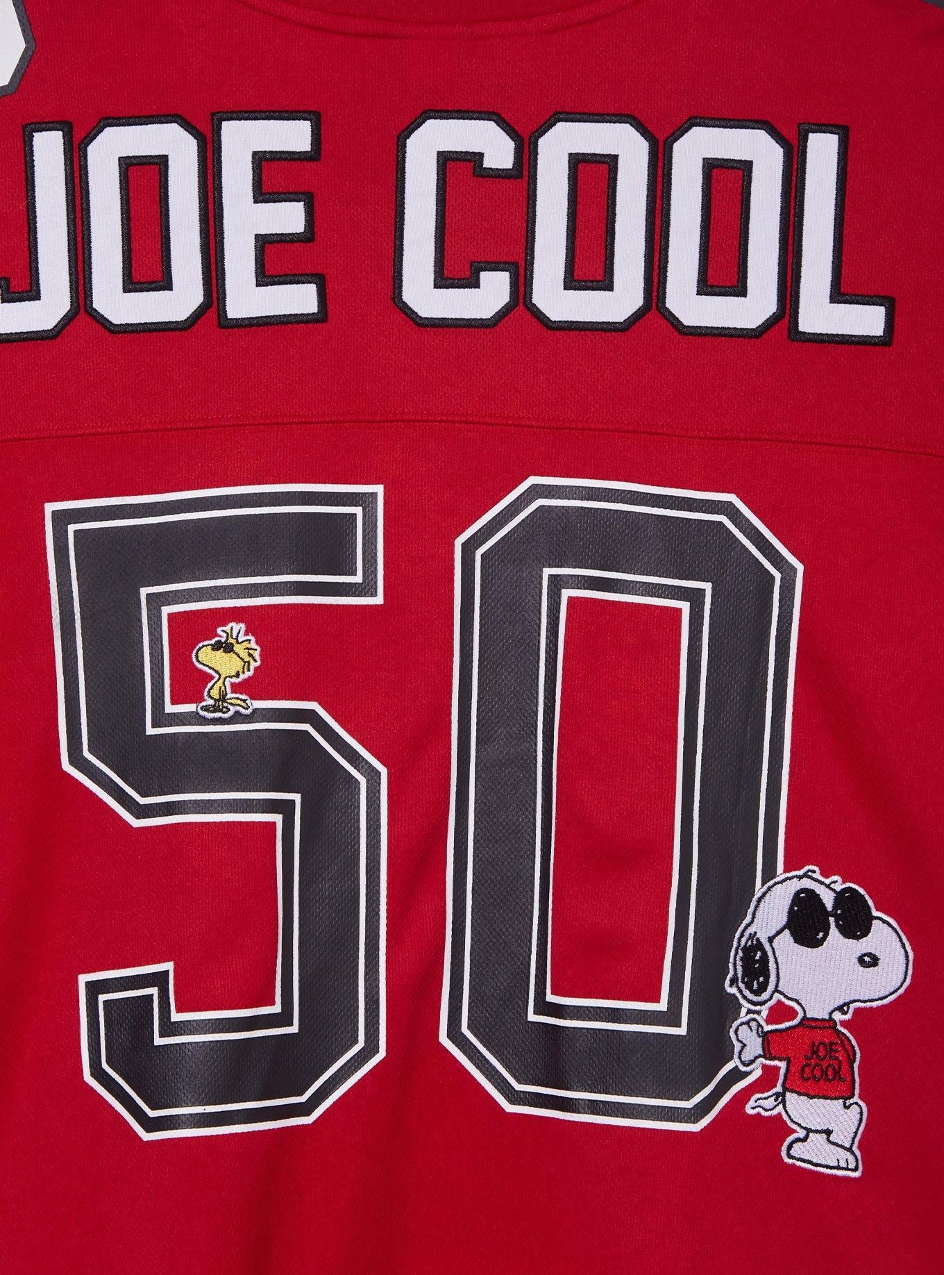 Peanuts Joe Cool Women's Cropped Football Jersey - BoxLunch Exclusive, RED, alternate