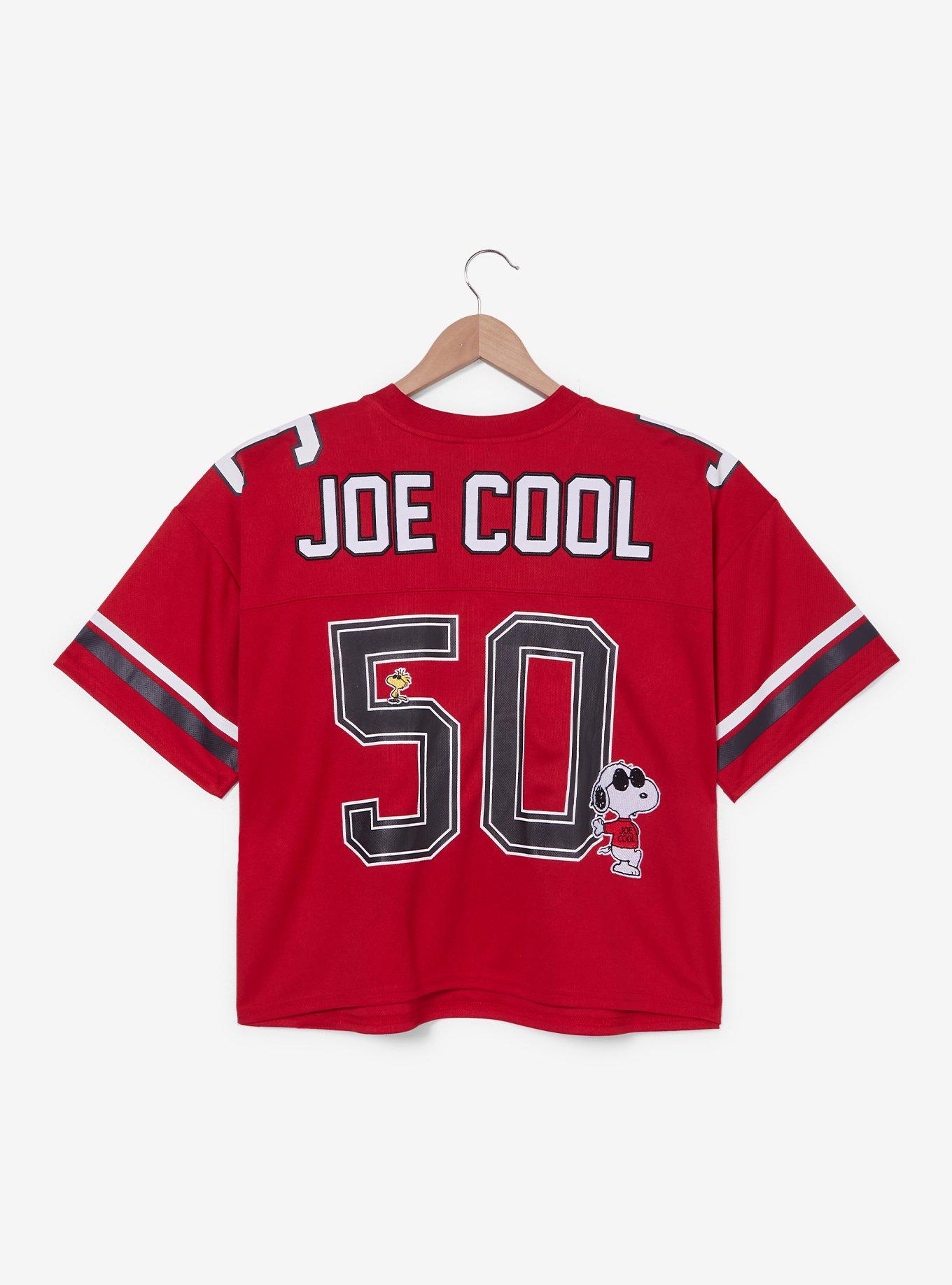 Peanuts Joe Cool Women's Plus Size Cropped Football Jersey - BoxLunch Exclusive, , hi-res