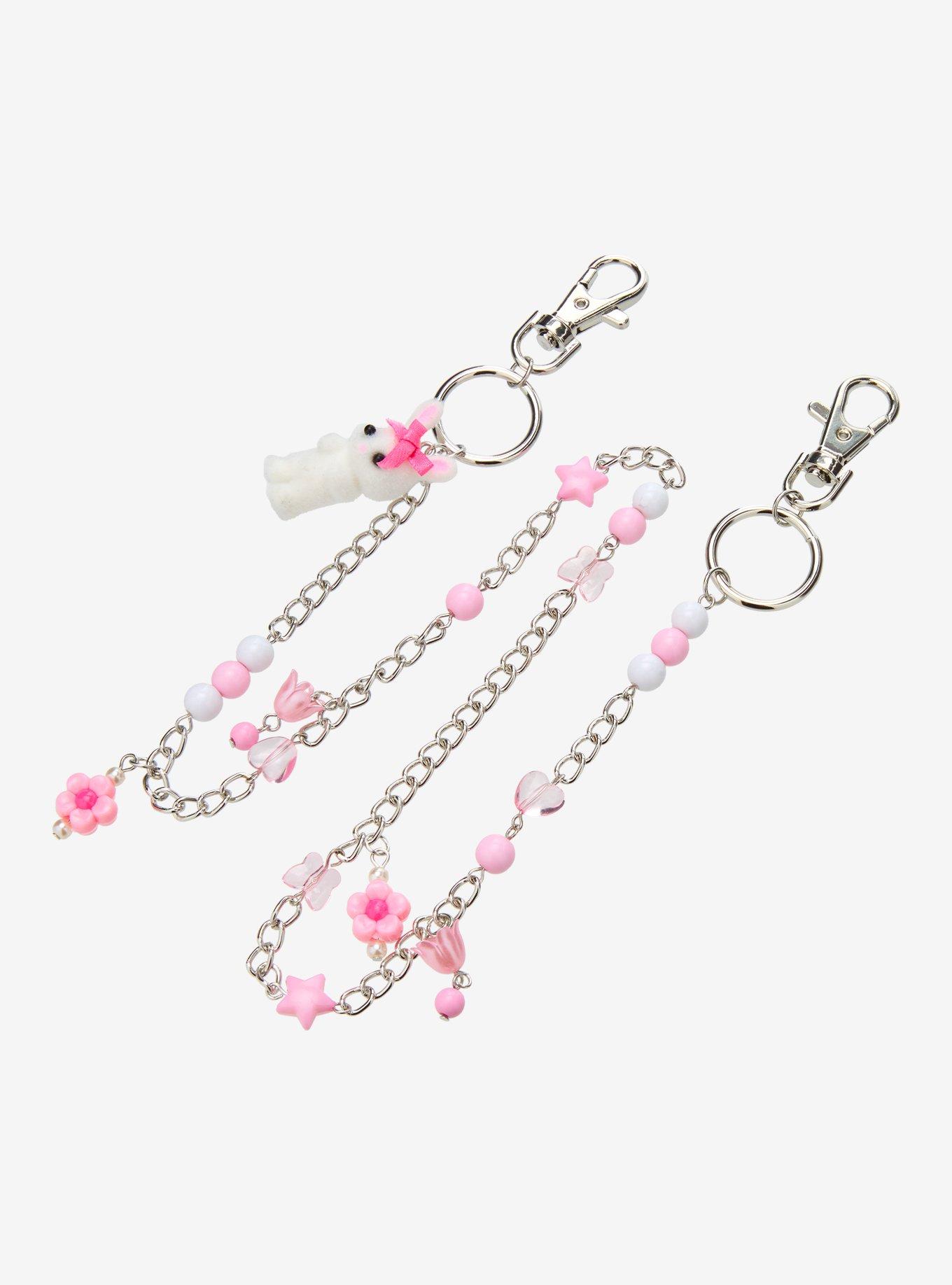 Kawaii Bunny Pink 20 Inch Wallet Chain, , alternate