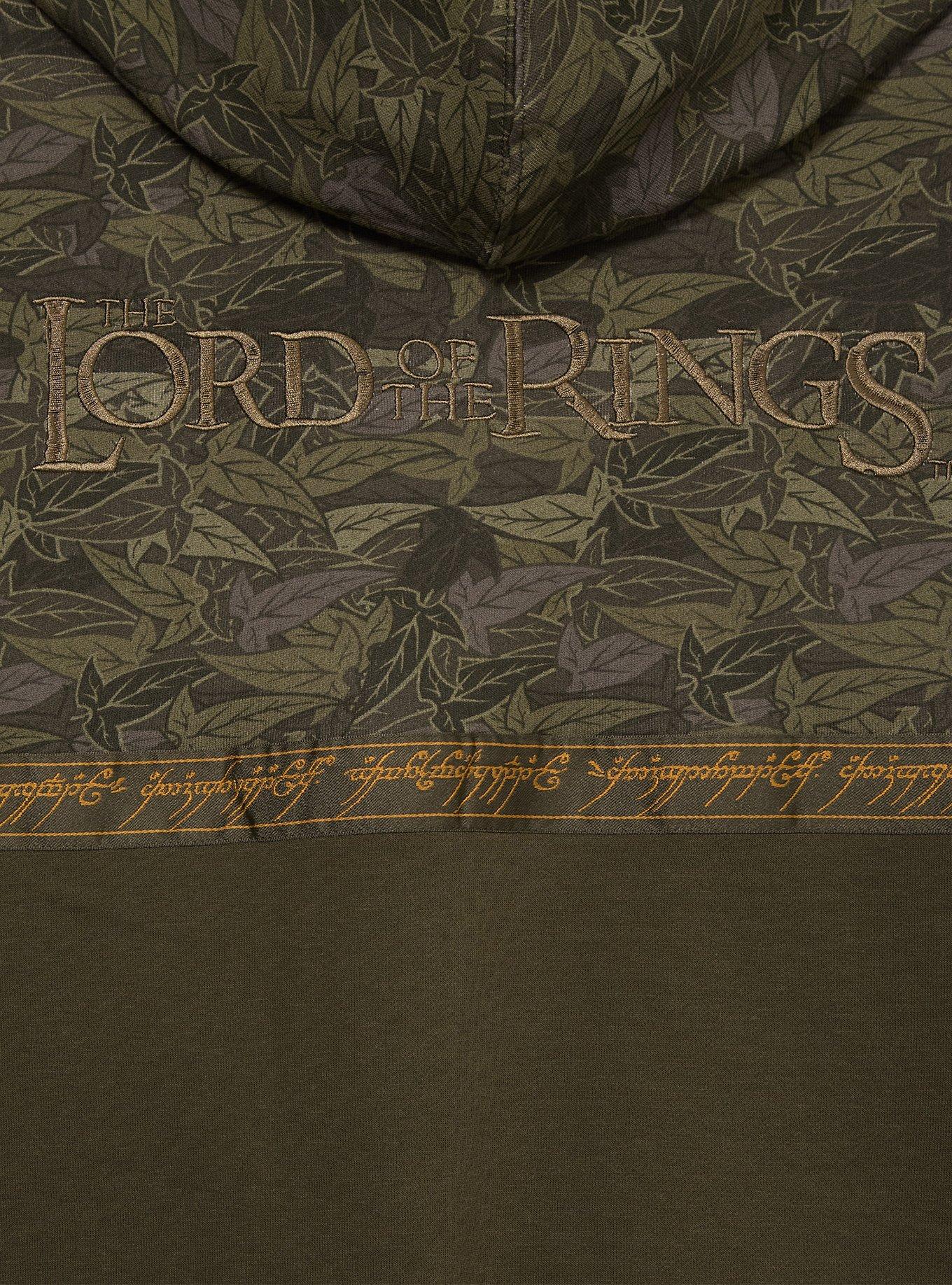 The Lord of the Rings Camo Contrast Hoodie — BoxLunch Exclusive, DARK GREEN, alternate