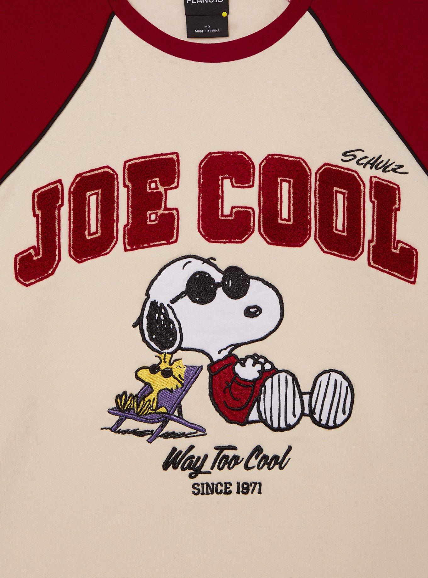 Peanuts Snoopy Joe Cool Raglan Crewneck