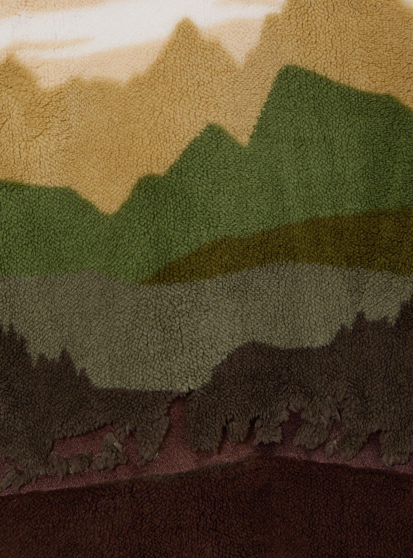 The Lord of the Rings Scenic Sherpa Quarter Zip Crewneck — BoxLunch Exclusive, MULTI, alternate