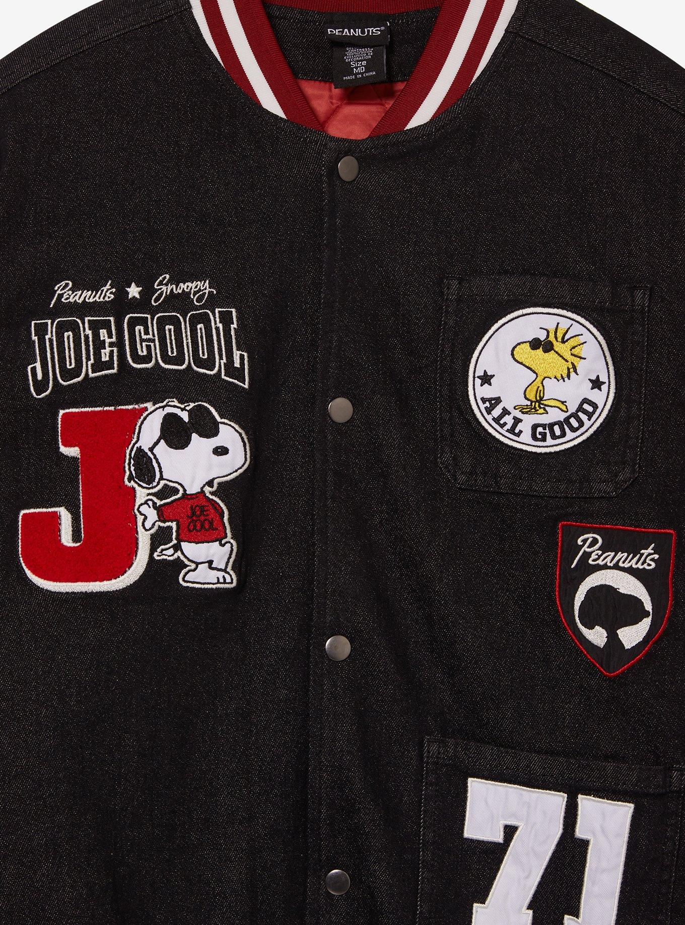 Peanuts Joe Cool Patches Varsity Jacket - BoxLunch Exclusive, MULTI, alternate