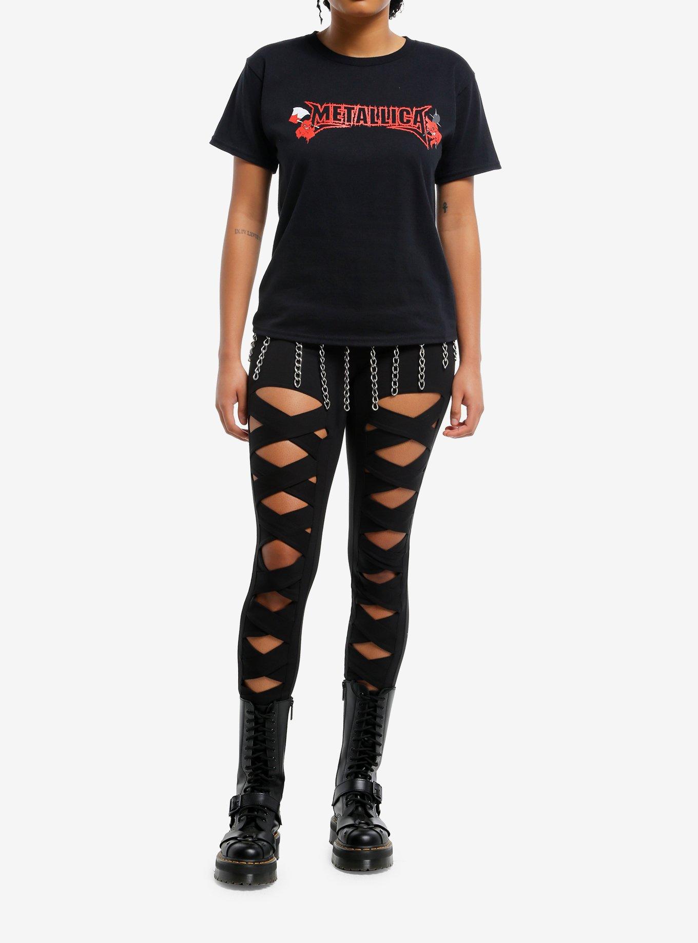 Metallica Demons Logo Shrunken Fit Girls T-Shirt, , hi-res