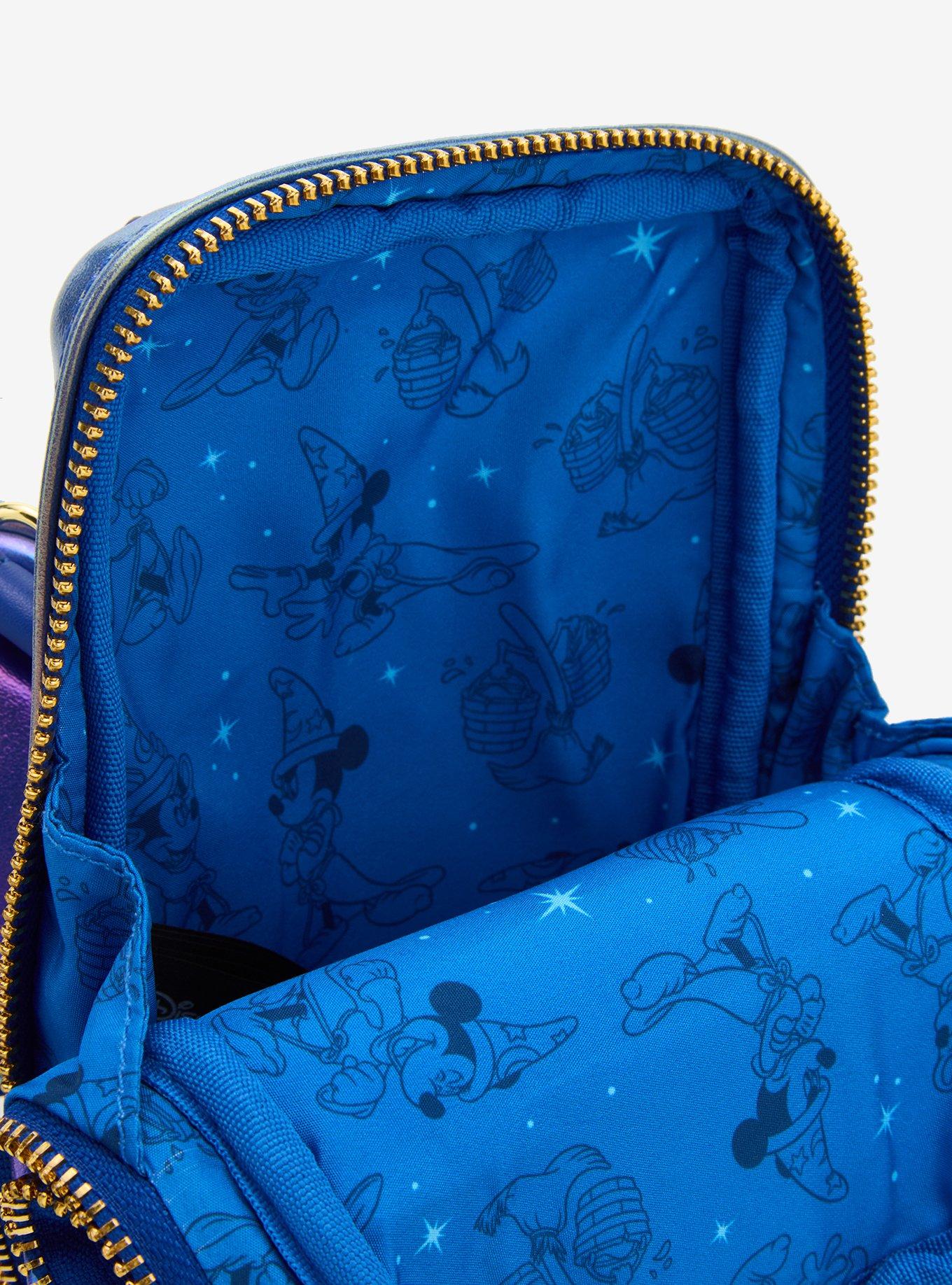 Loungefly Disney Fantasia The Sorcerer's Apprentice Iridescent Sling Bag, , alternate