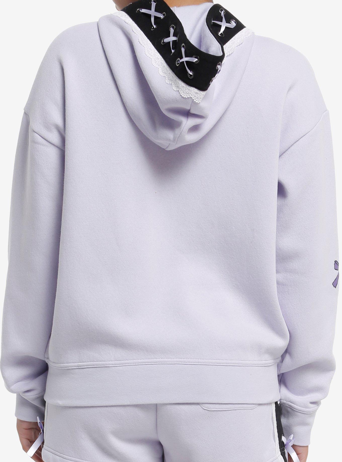 Kuromi Pastel Bear Ribbon Girls Hoodie, MULTI, alternate