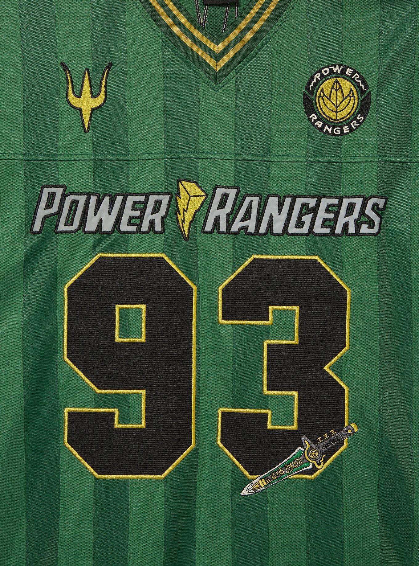 Power Rangers Green Ranger Football Jersey - BoxLunch Exclusive, DARK GREEN, alternate