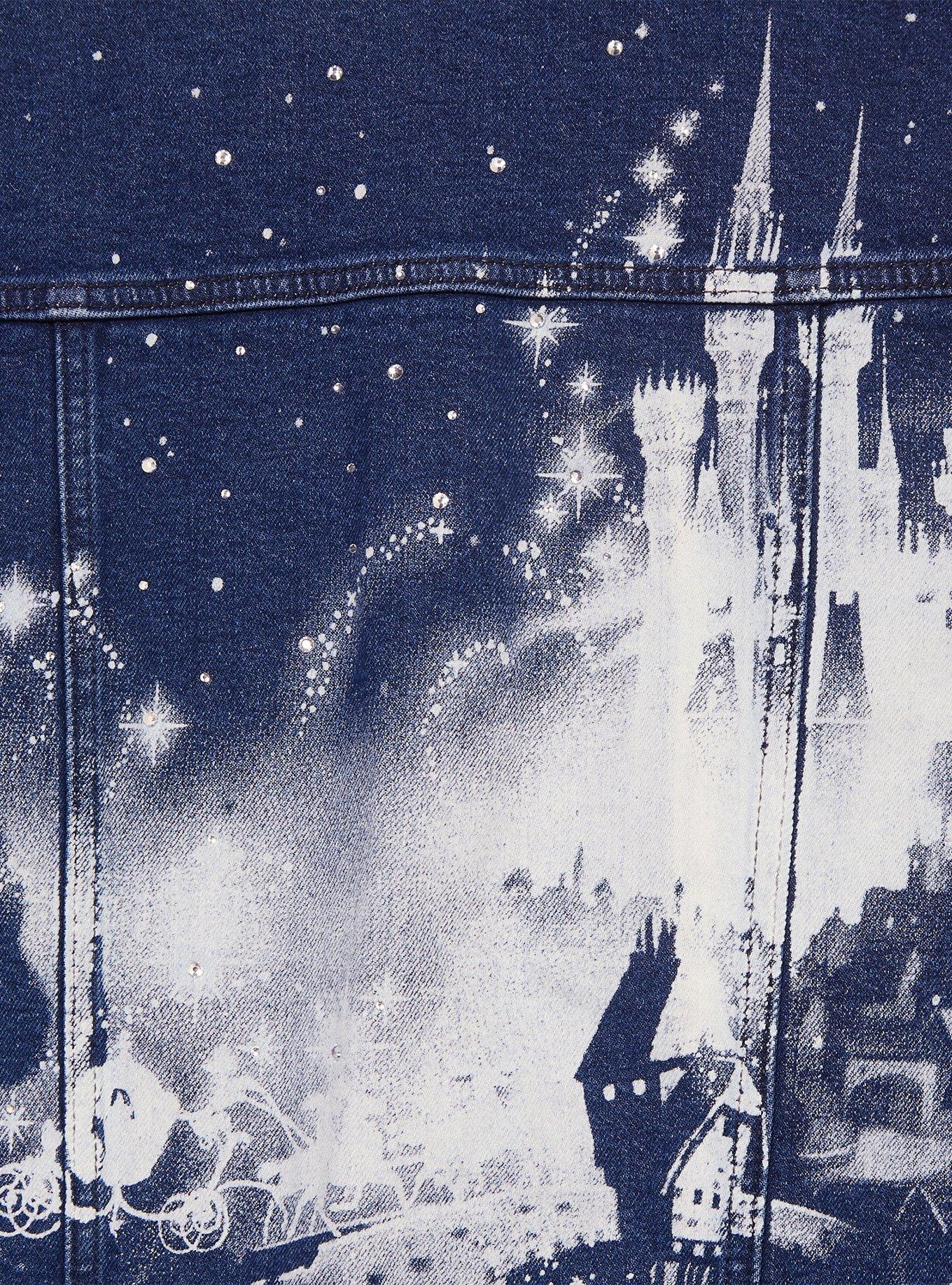 Disney Cinderella Airbrush Castle Denim Jacket Plus Size, BLUE, alternate