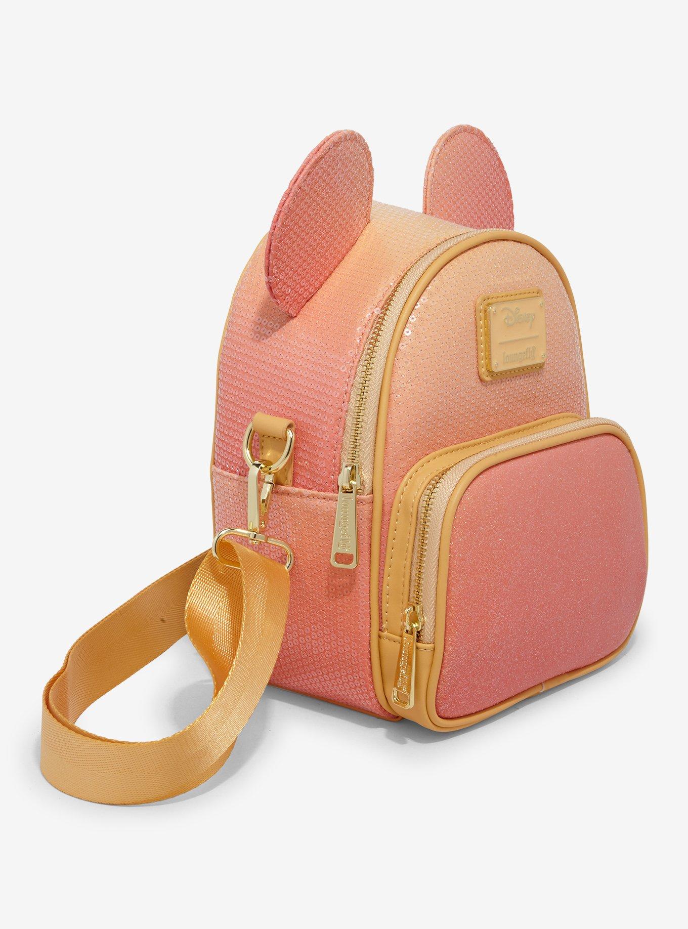 Loungefly Disney Mickey Mouse Orange Glitter Convertible Crossbody Bag, , hi-res
