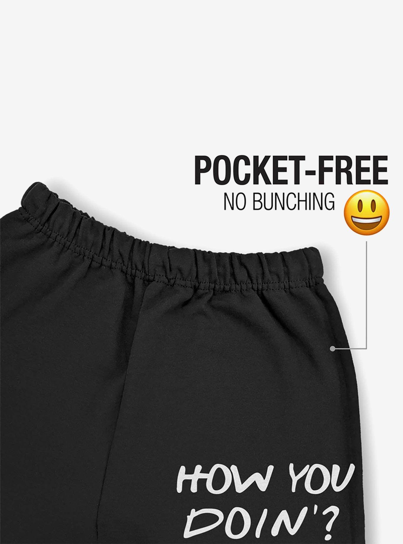 Friends How You Doin' Quote Sweatpants, BLACK, alternate