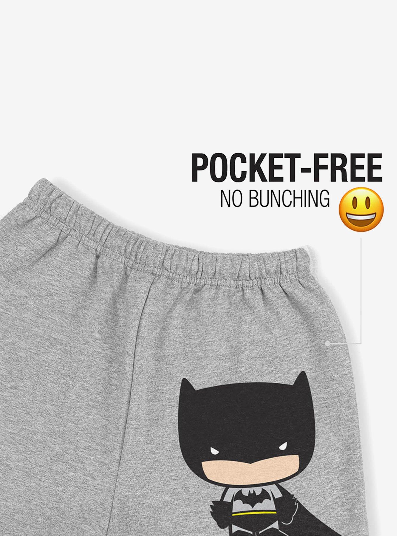 DC Comics Batman Cute Chibi Character Sweatpants, ATHLETIC HEATHER, alternate