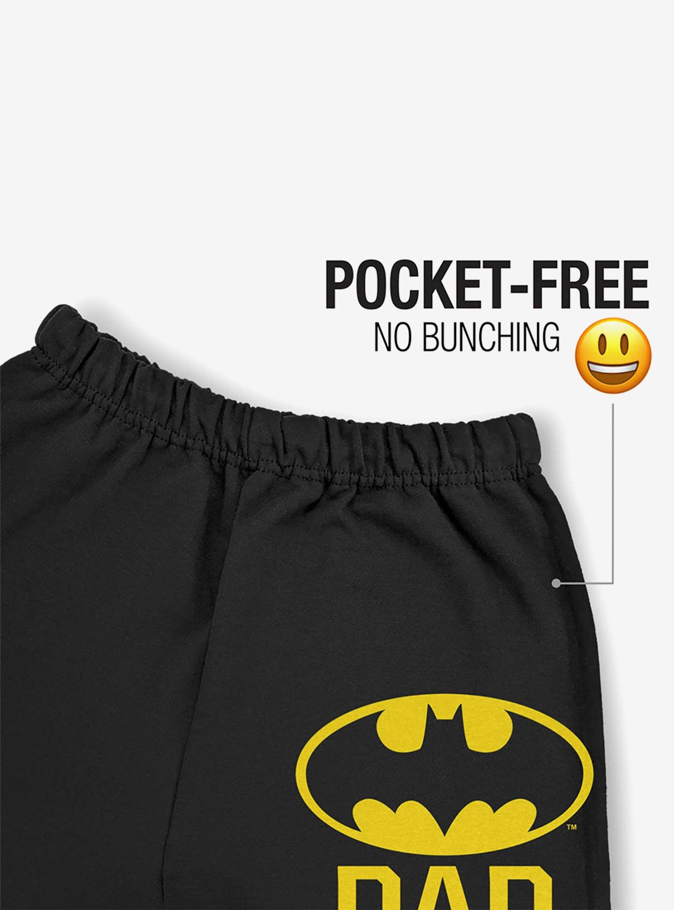 DC Comics Batman Bat Dad Shield Logo Sweatpants, BLACK, alternate