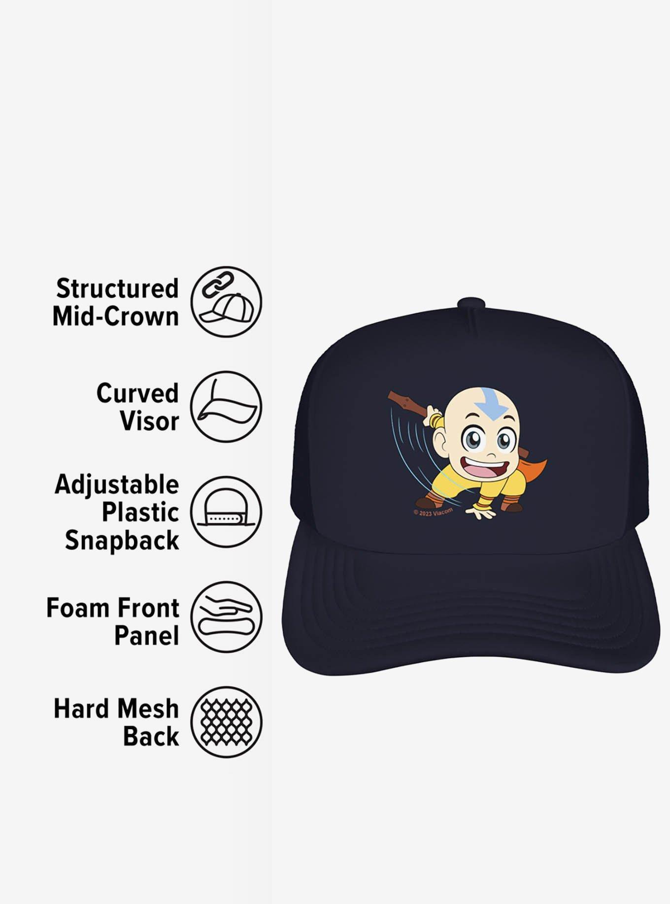 Avatar: The Last Airbender Aang Chibi Foam Trucker Hat, , alternate