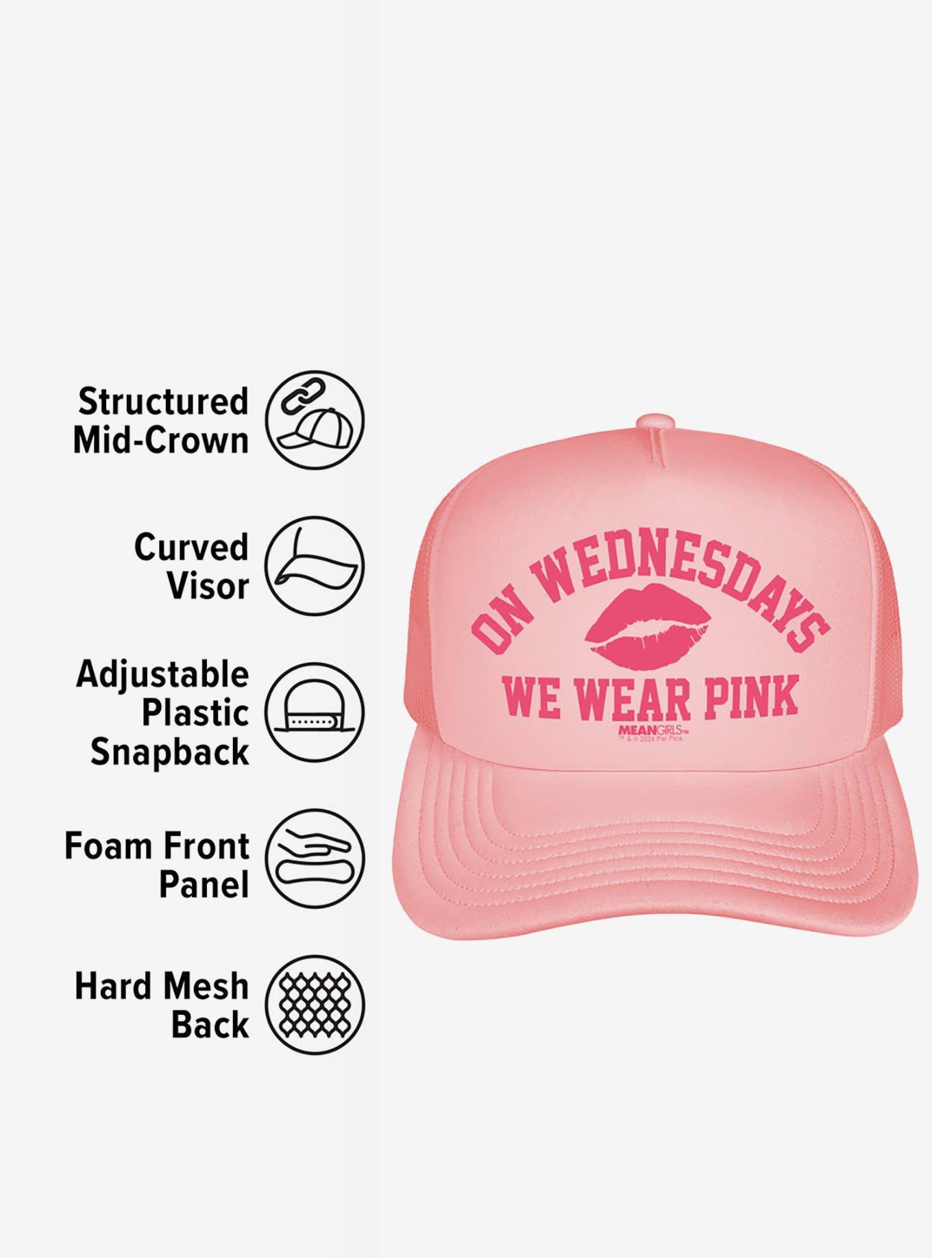 Mean Girls Wednesdays We Wear Pink Foam Trucker Hat, , alternate