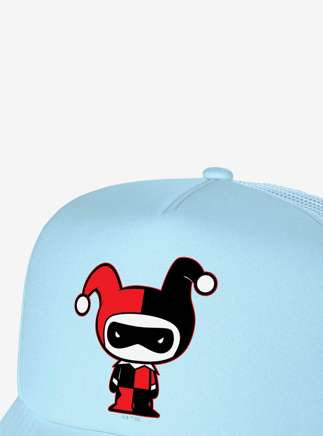 Batman Harley Quinn Cute Chibi Character Foam Trucker Hat, , hi-res